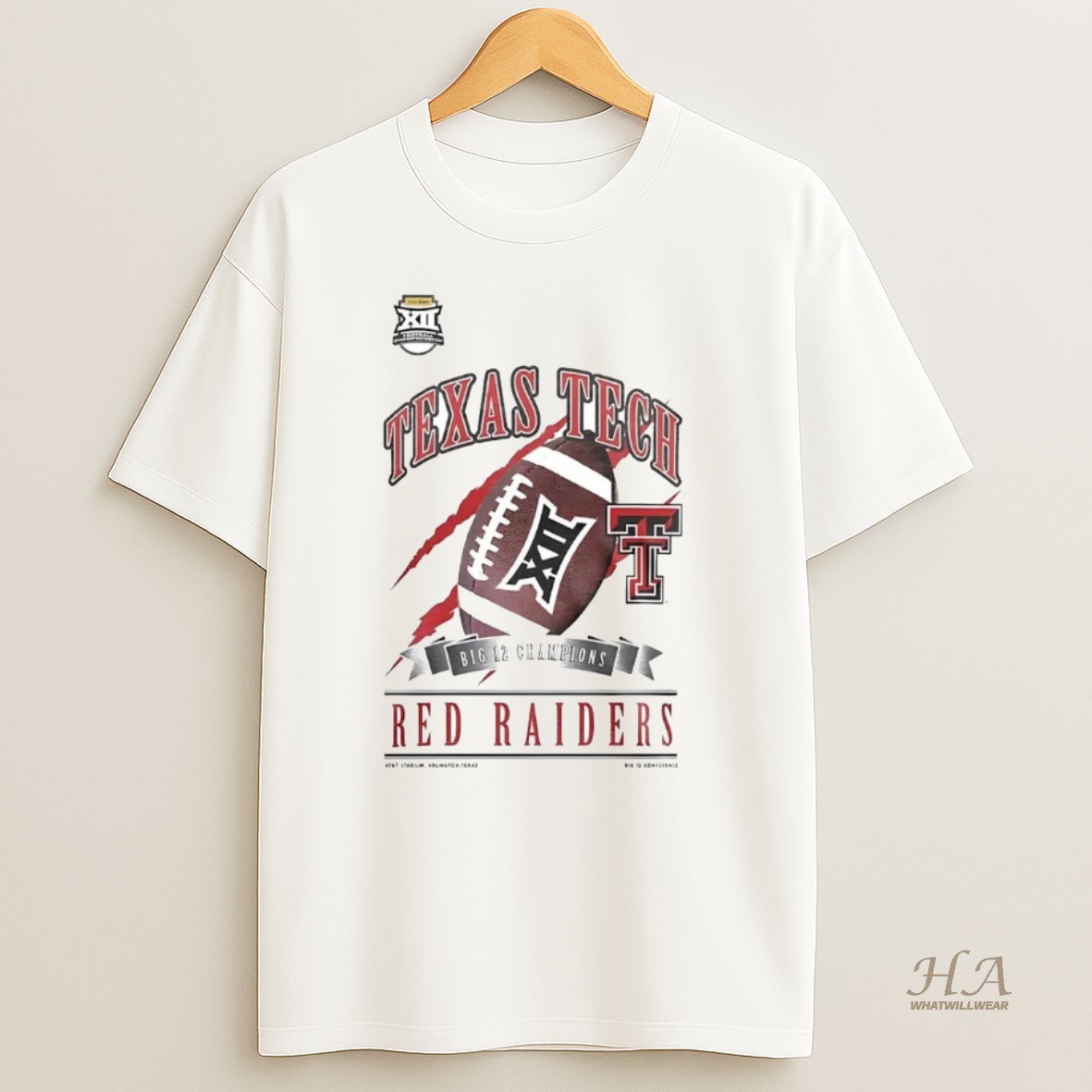Official Texas Tech Football 2025 Big 12 Championship 2 Sided T Shirt