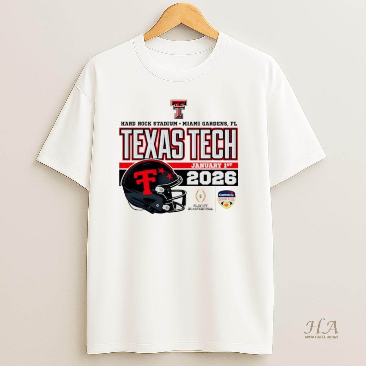 Official Texas Tech Red Raiders 2025 26 Cfp Orange Bowl Postseason Graphic Shirt