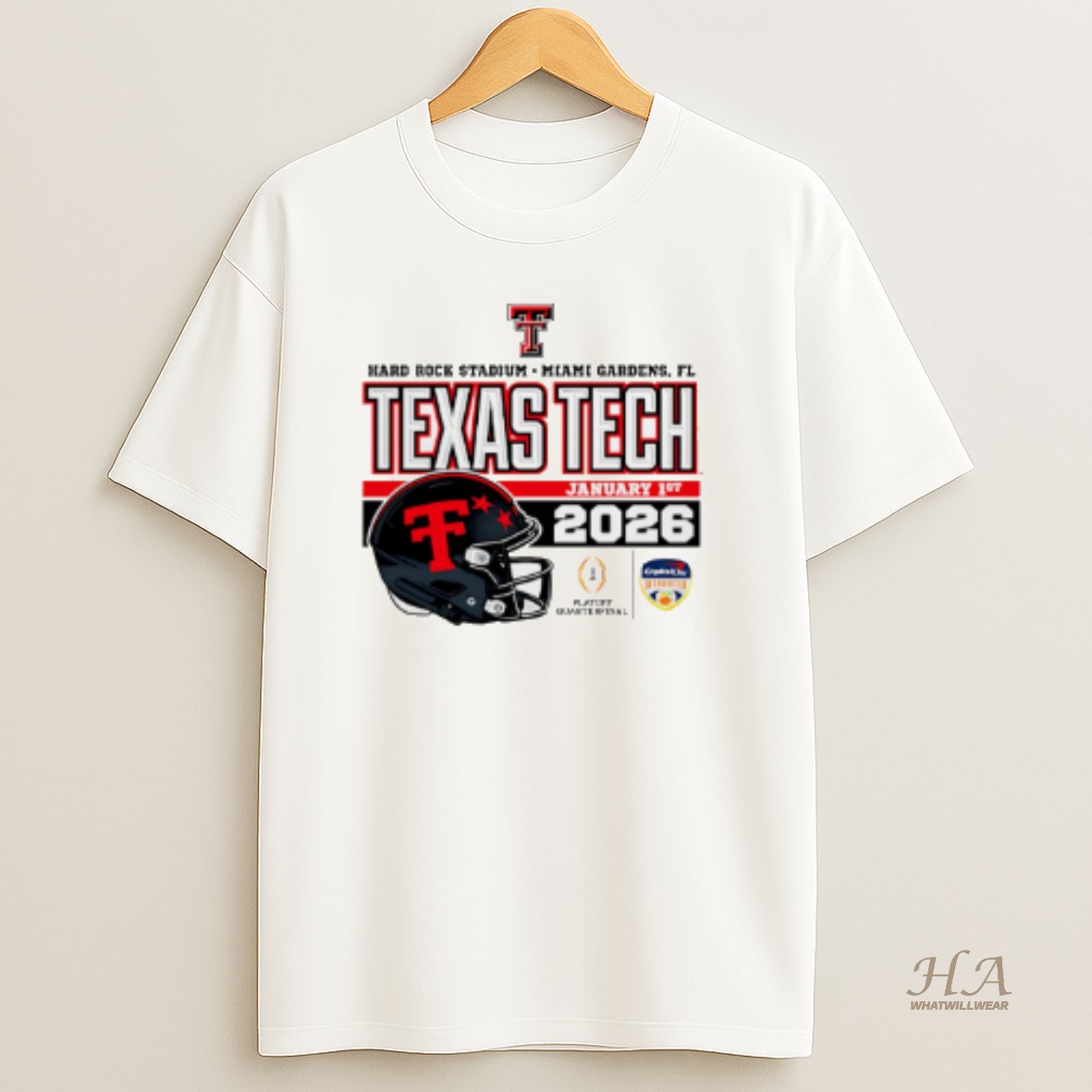 Official Texas Tech Red Raiders 2025 26 Cfp Orange Bowl Postseason Graphic T Shirt