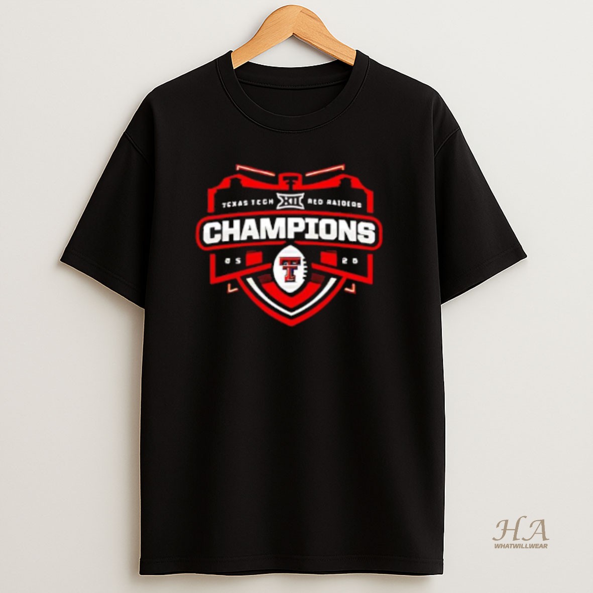 Official Texas Tech Red Raiders 2025 Big 12 Football Champions Locker Room T Shirt