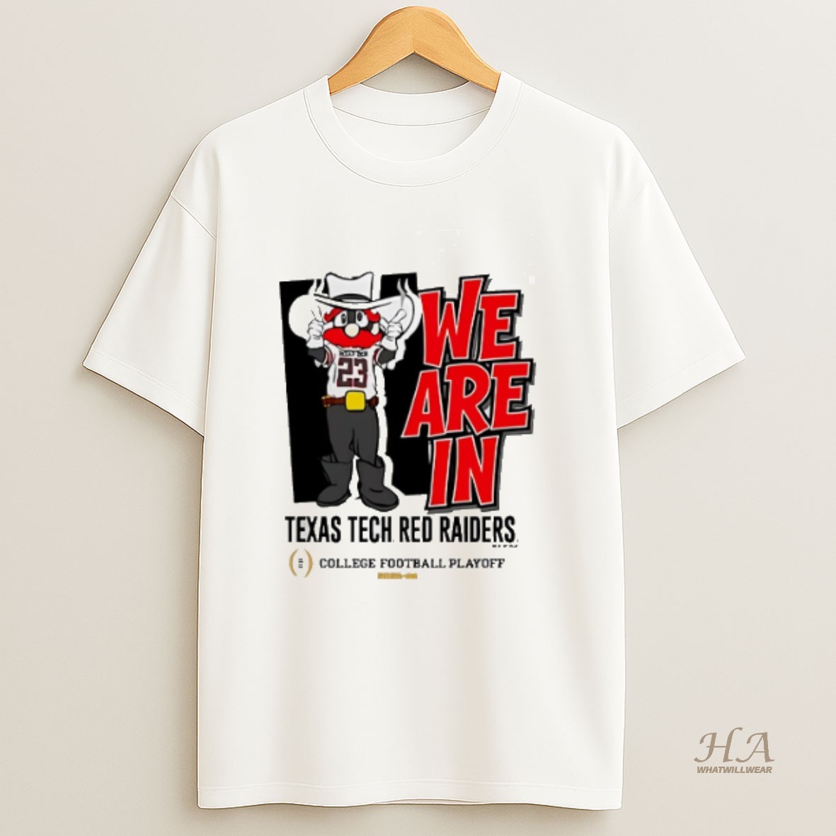 Official Texas Tech Red Raiders 2025 Cfp Bound Mascot We Are In Shirt