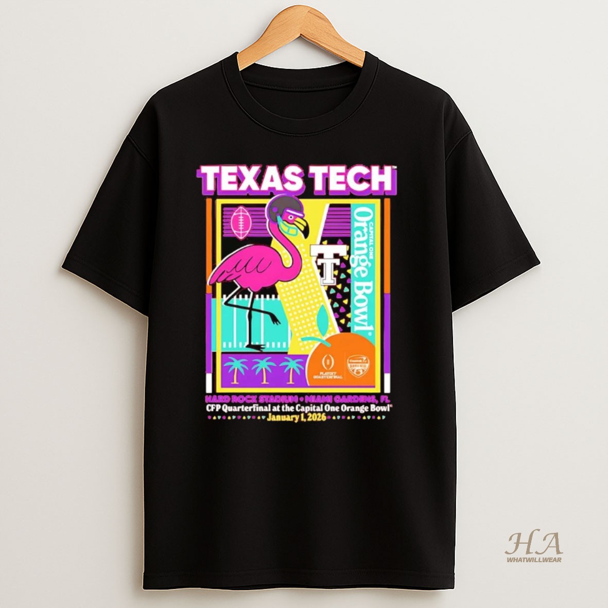 Official Texas Tech Red Raiders 2025 Cfp Quarterfinal Orange Bowl Shirt