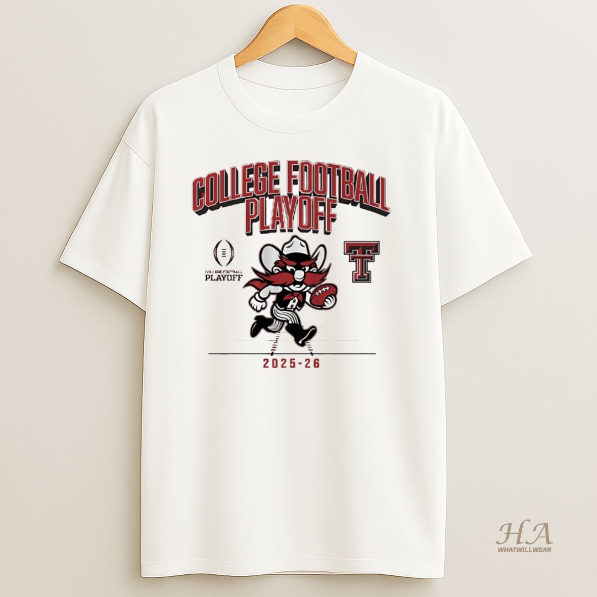 Official Texas Tech Red Raiders 2025 Cfp Mascot T Shirt