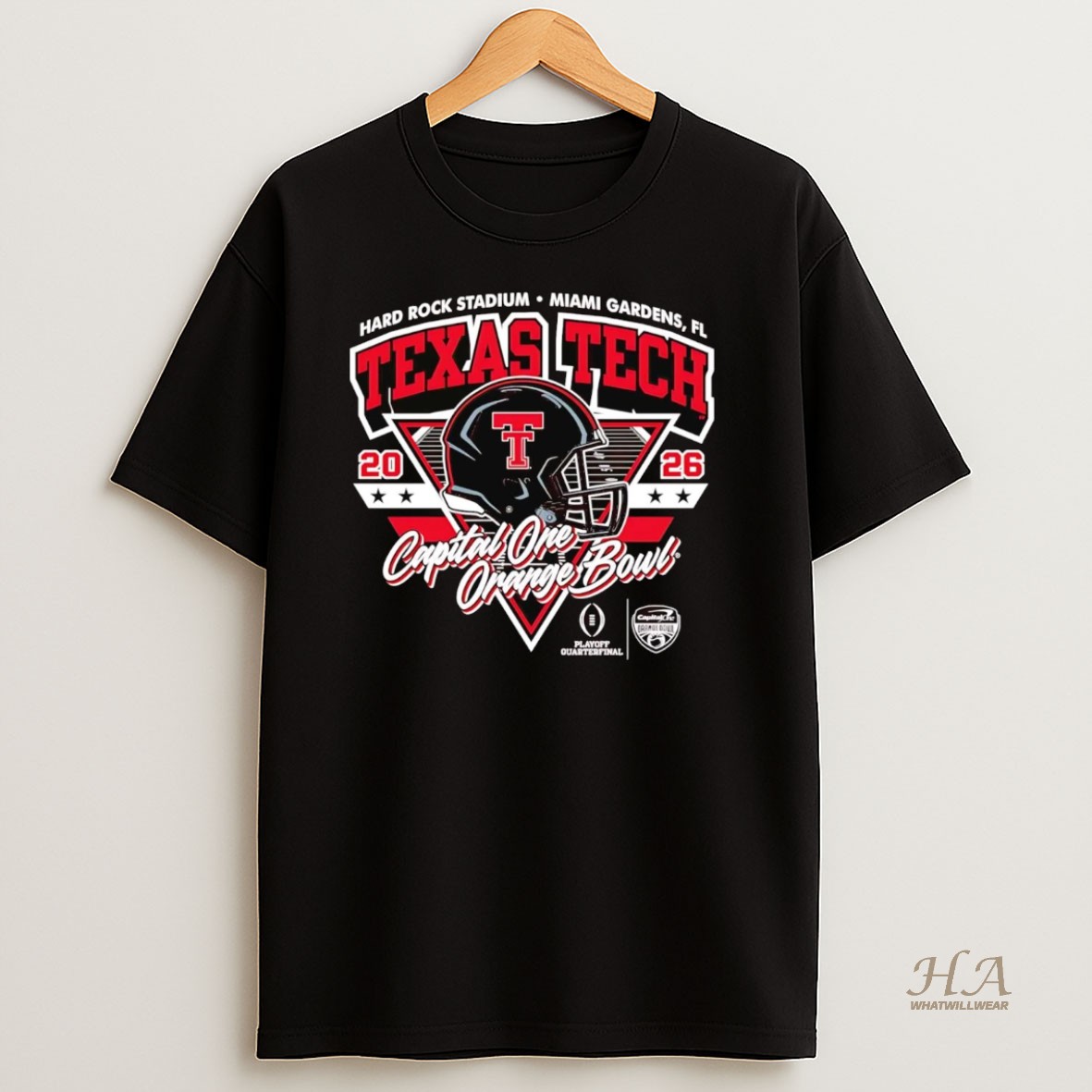 Official Texas Tech Red Raiders 2025 Capital One Orange Bowl Playoff Quarterfinal Shirt