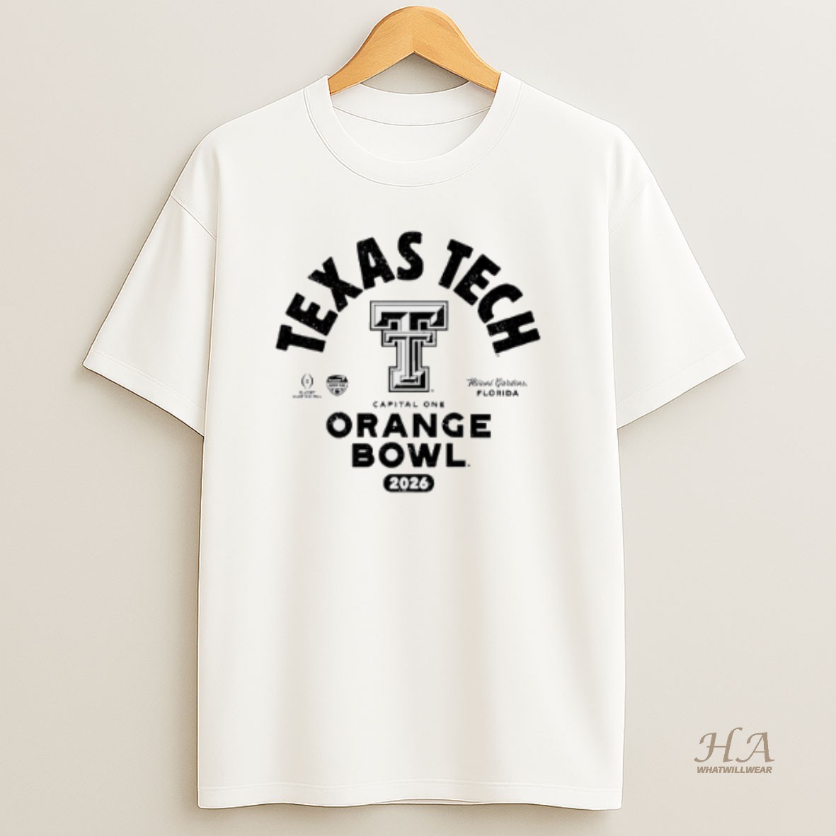 Official Texas Tech Red Raiders 2026 Capital One Orange Bowl Bound T Shirt