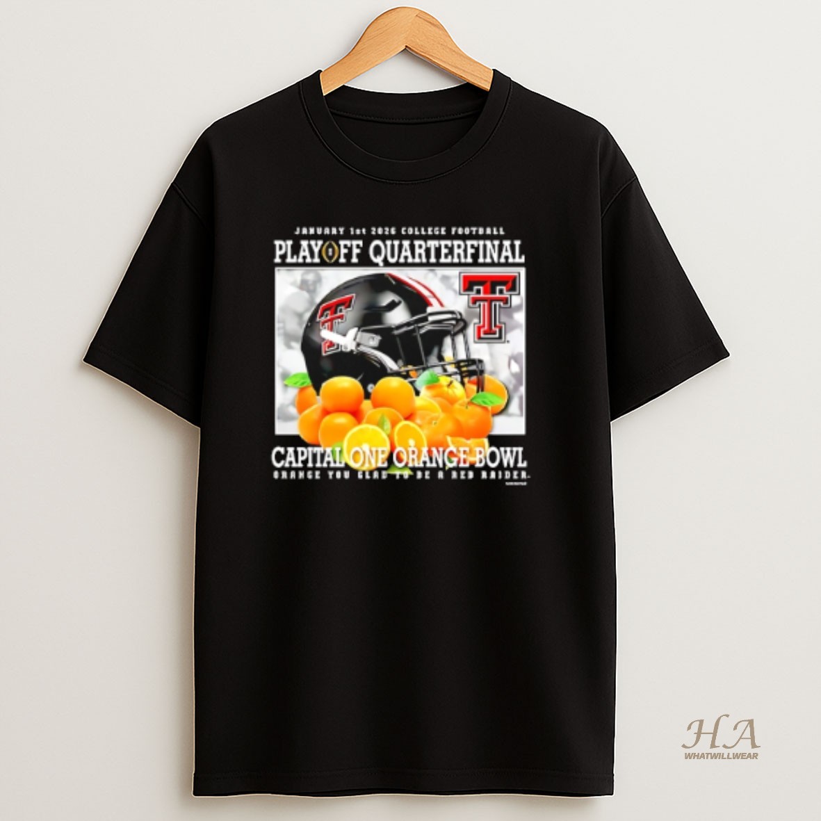 Official Texas Tech Red Raiders 2026 Orange Bowl Helmet Vintage T Shirt