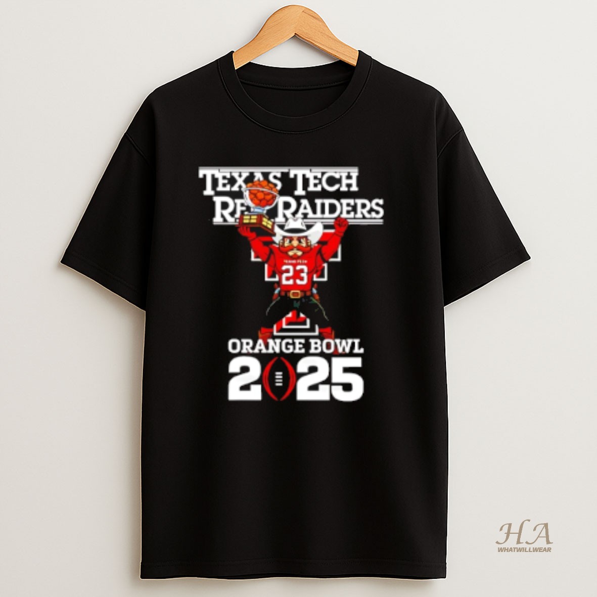 Official Texas Tech Red Raiders Cfp 2026 Orange Bowl Mascot T Shirt