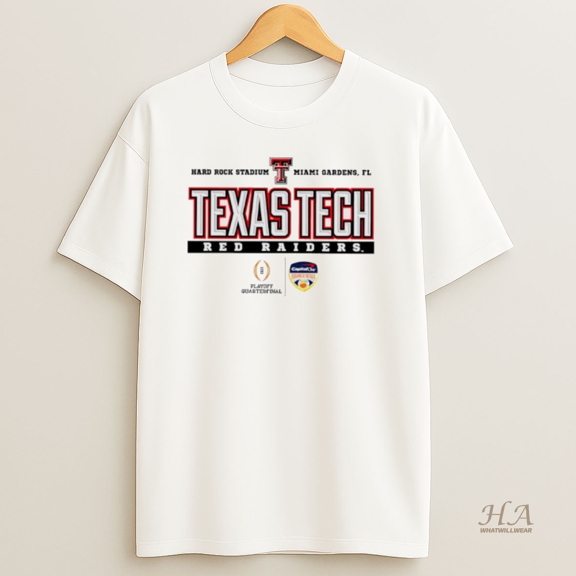 Official Texas Tech Red Raiders College Football Playoff 2025 26 Orange Bowl Shirt