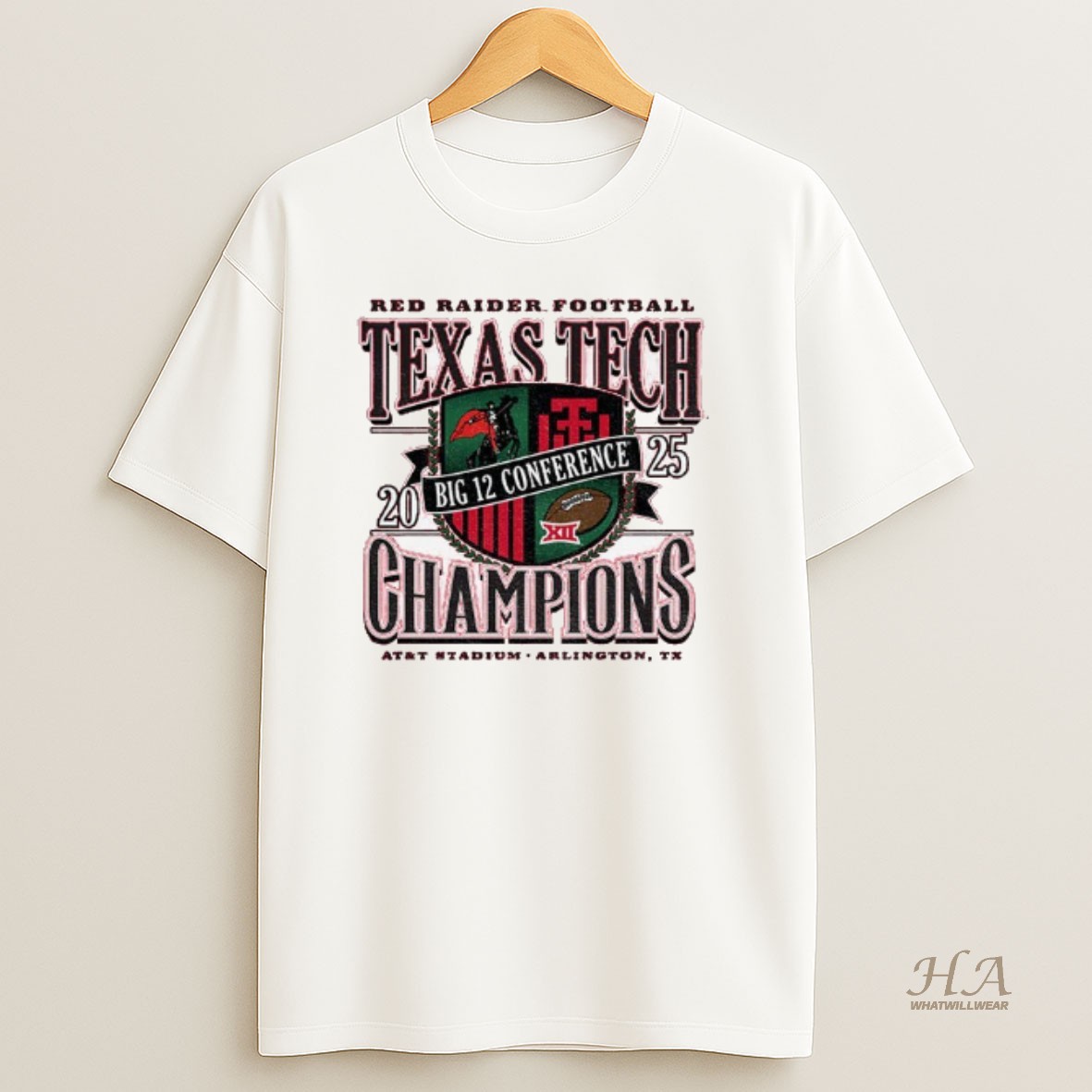 Official Texas Tech Red Raiders Football 2025 Big 12 Cfp Champions T Shirt
