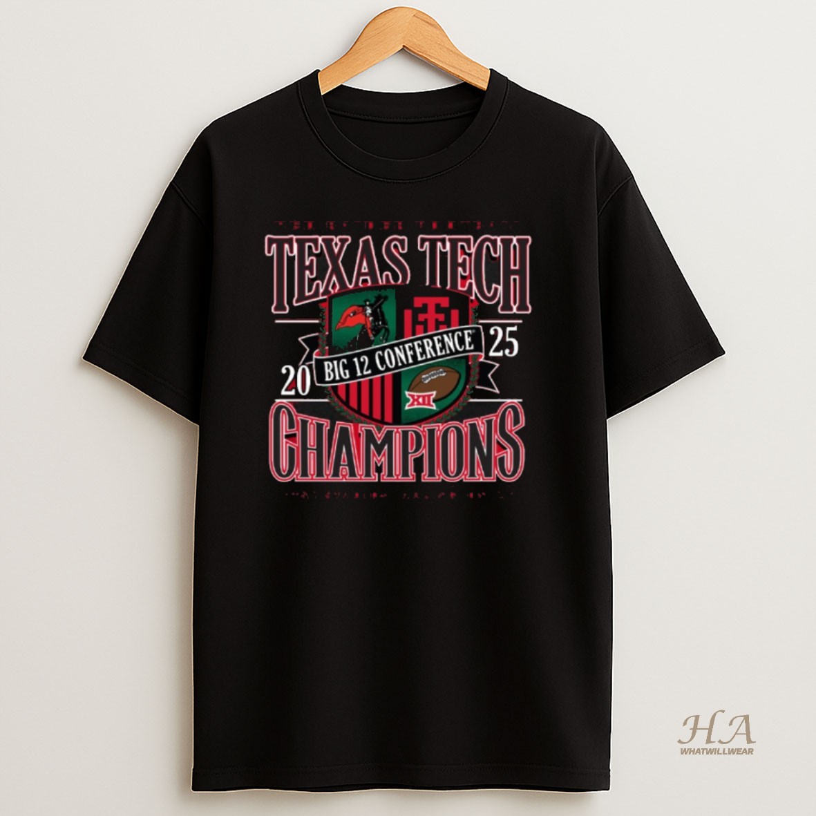 Official Texas Tech Red Raiders Football 2025 Big 12 Conference Champions T Shirt