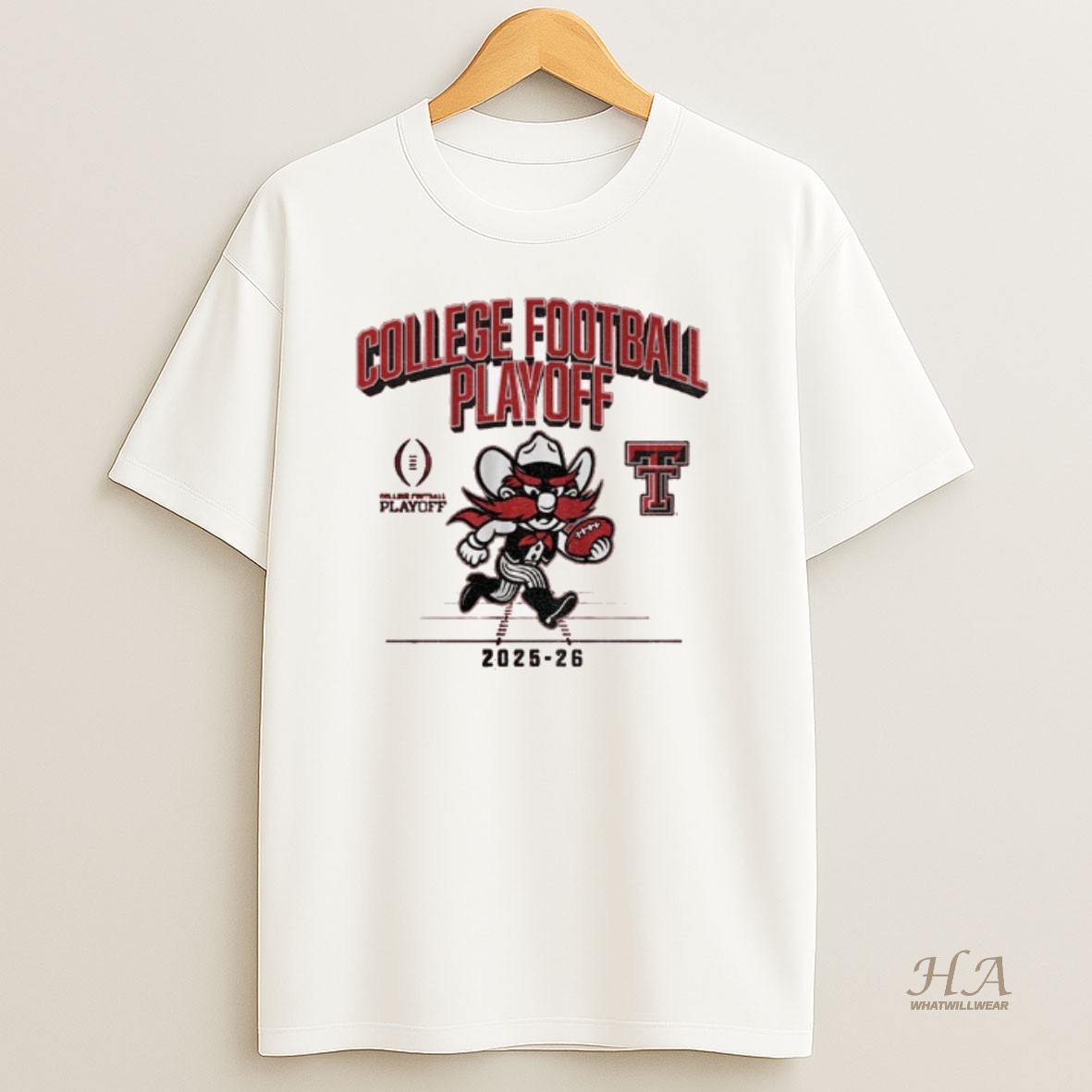 Official Texas Tech Red Raiders Football 2025 Cfp Mascot T Shirt