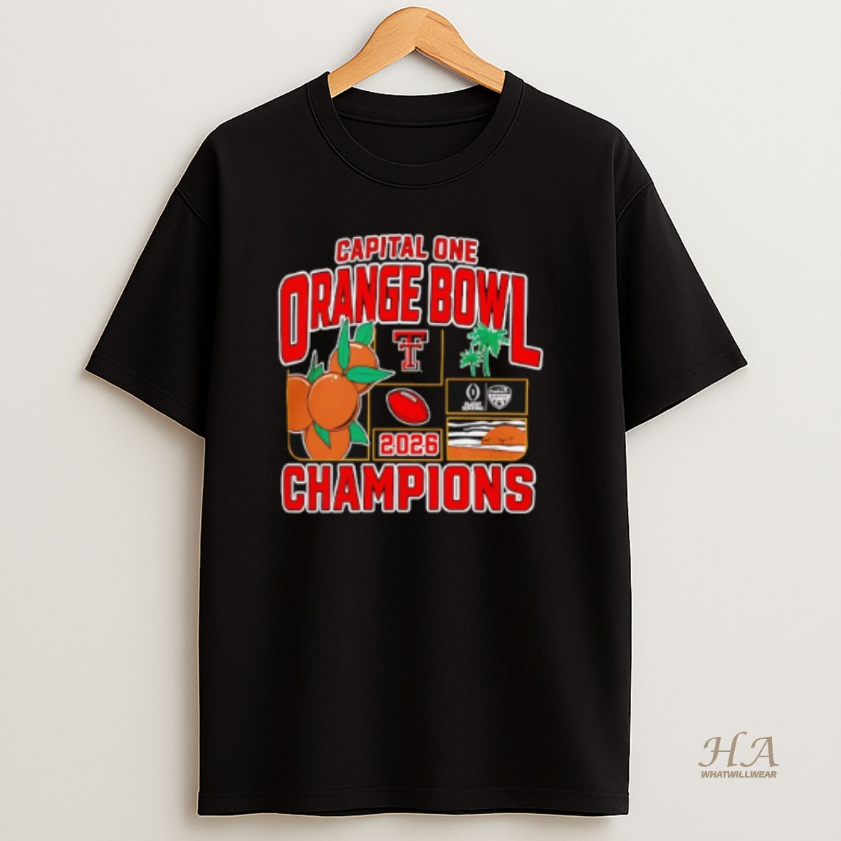 Official Texas Tech Red Raiders Orange Bowl Champions 2026 Cfp T Shirt
