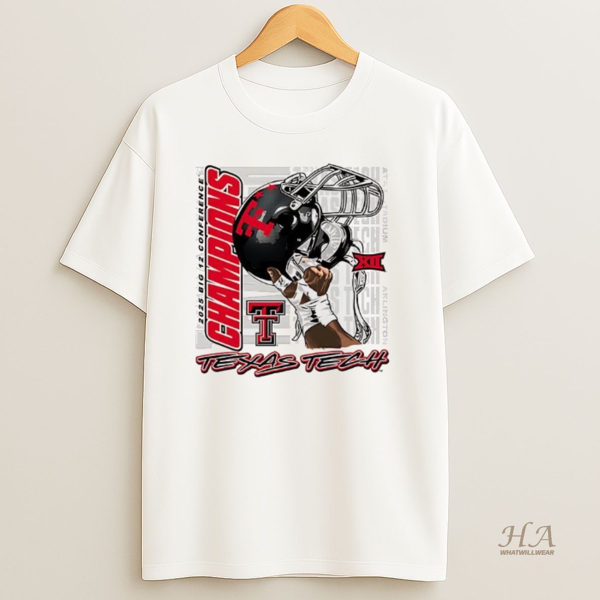 Official Texas Tech Red Raiders Raise Em Up Big 12 Conference Champions Helmet T Shirt