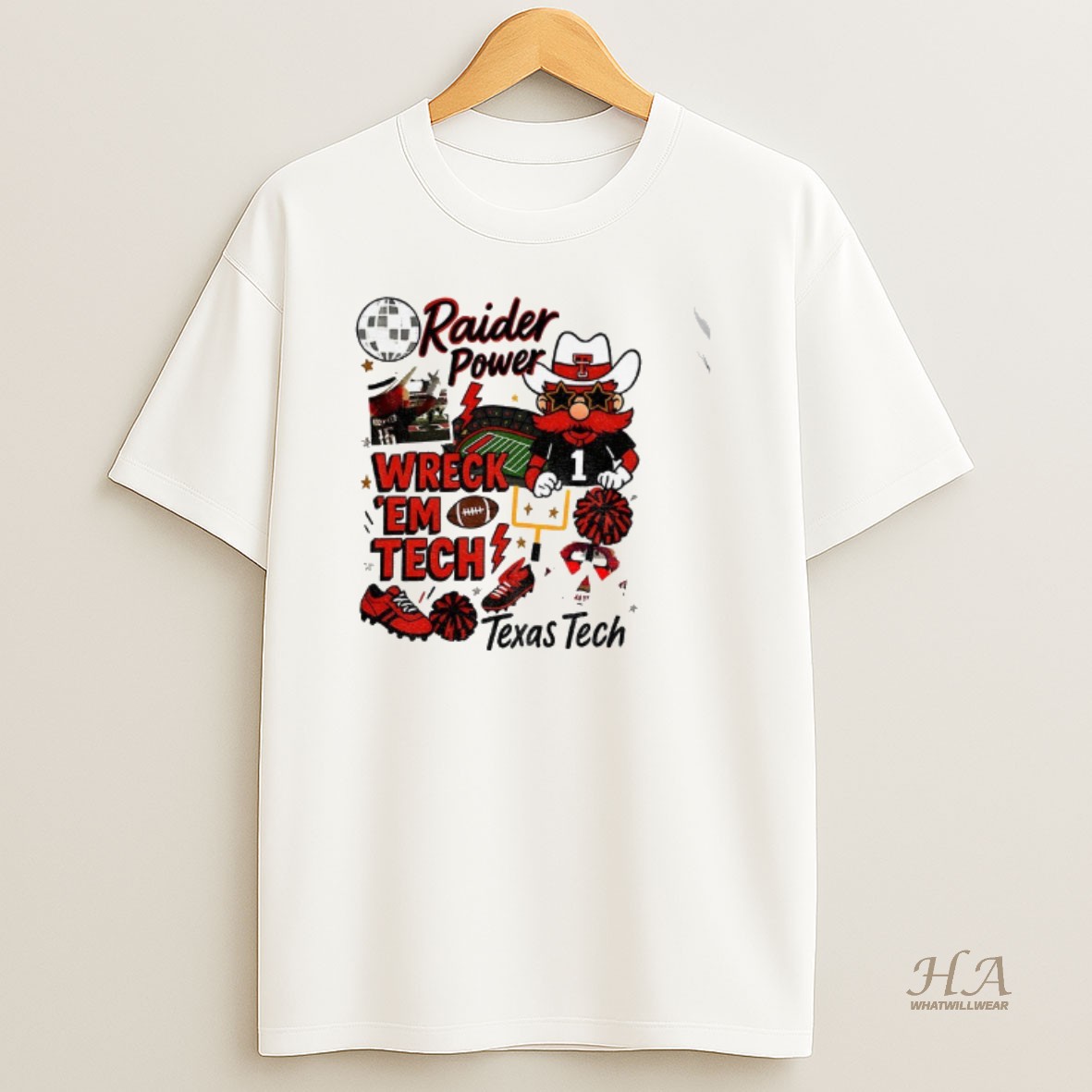 Official Texas Tech Red Raiders Texas Tech Wreck Em Game Day 2025 Raider Power T Shirt
