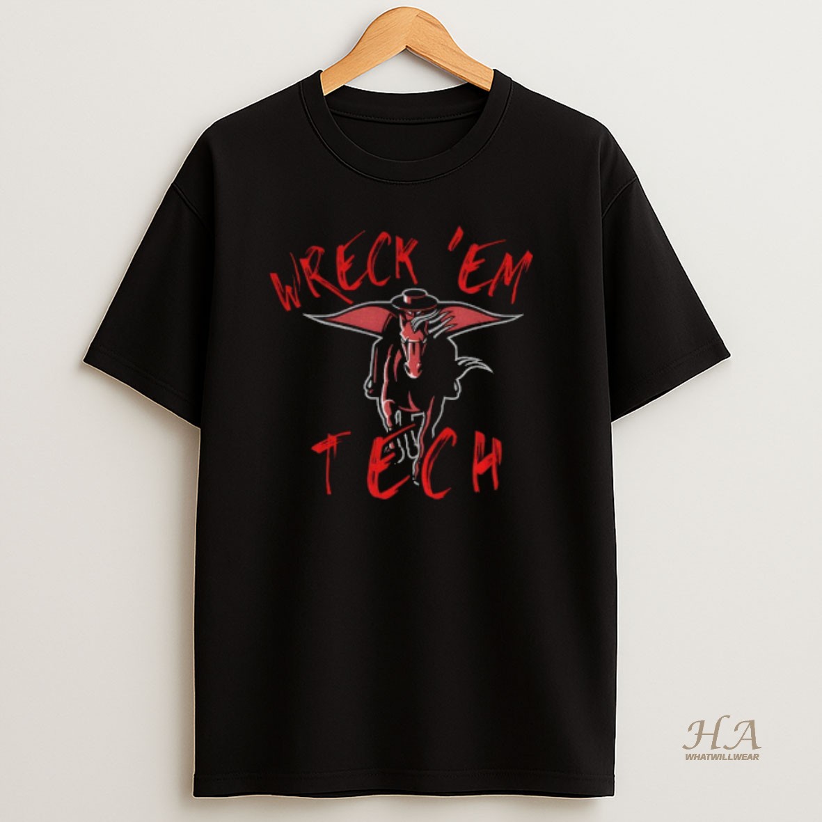 Official Texas Tech Red Raiders Wreck Em Tech Football Logo T Shirt