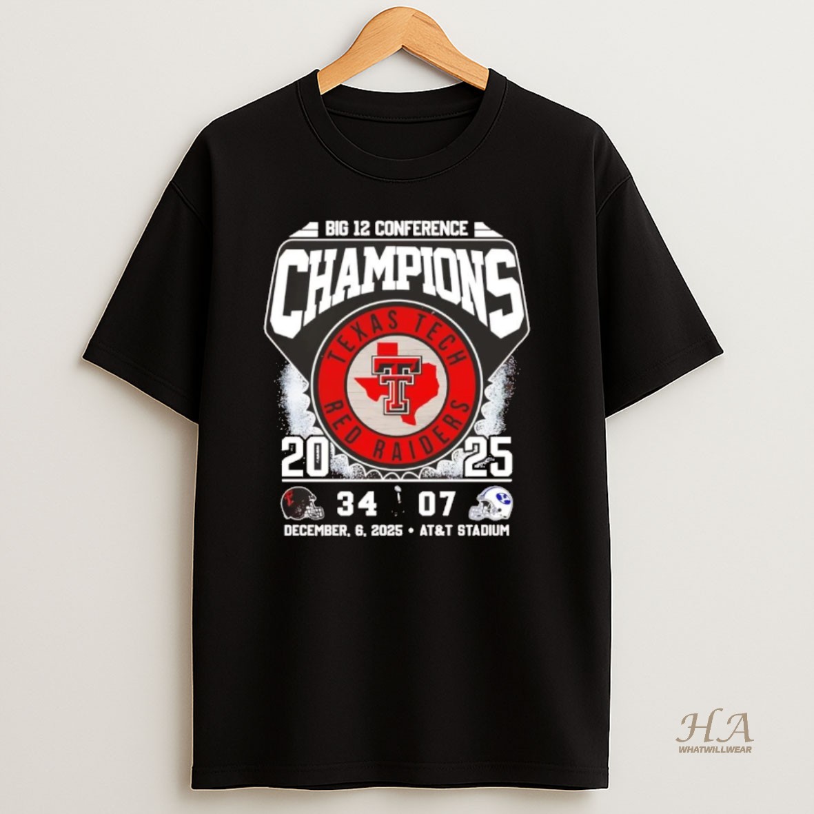 Official Texas Tech Red Raiders Big 12 Champions Score Chriast Shirt