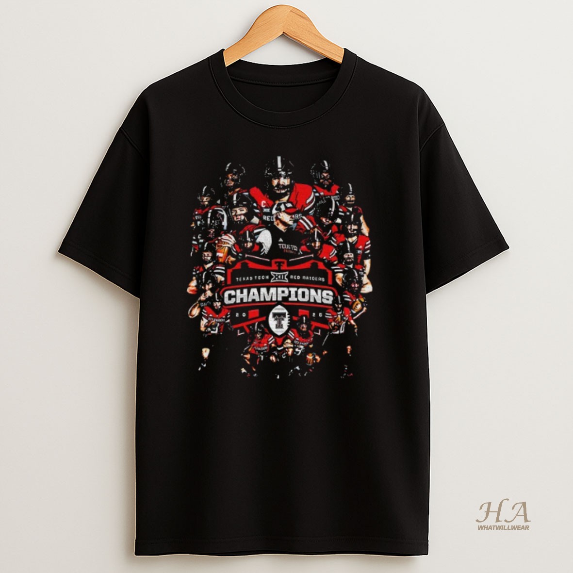 Official Texas Tech Red Raiders Football Big 12 Champs Graphic Shirt