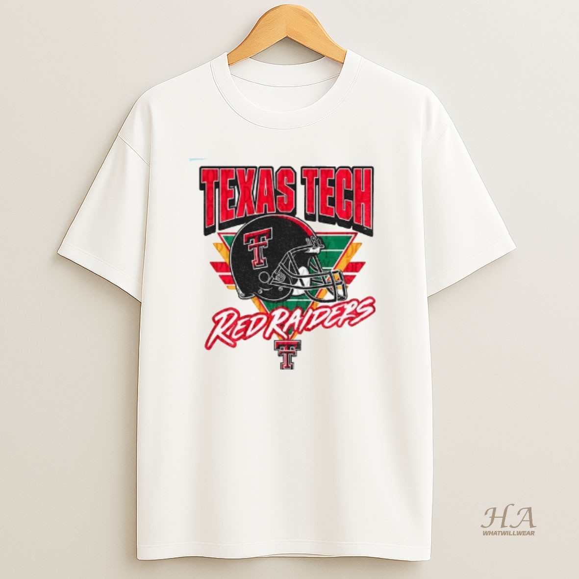 Official Texas Tech Red Raiders Helmet Game Day Football Vintage T Shirt