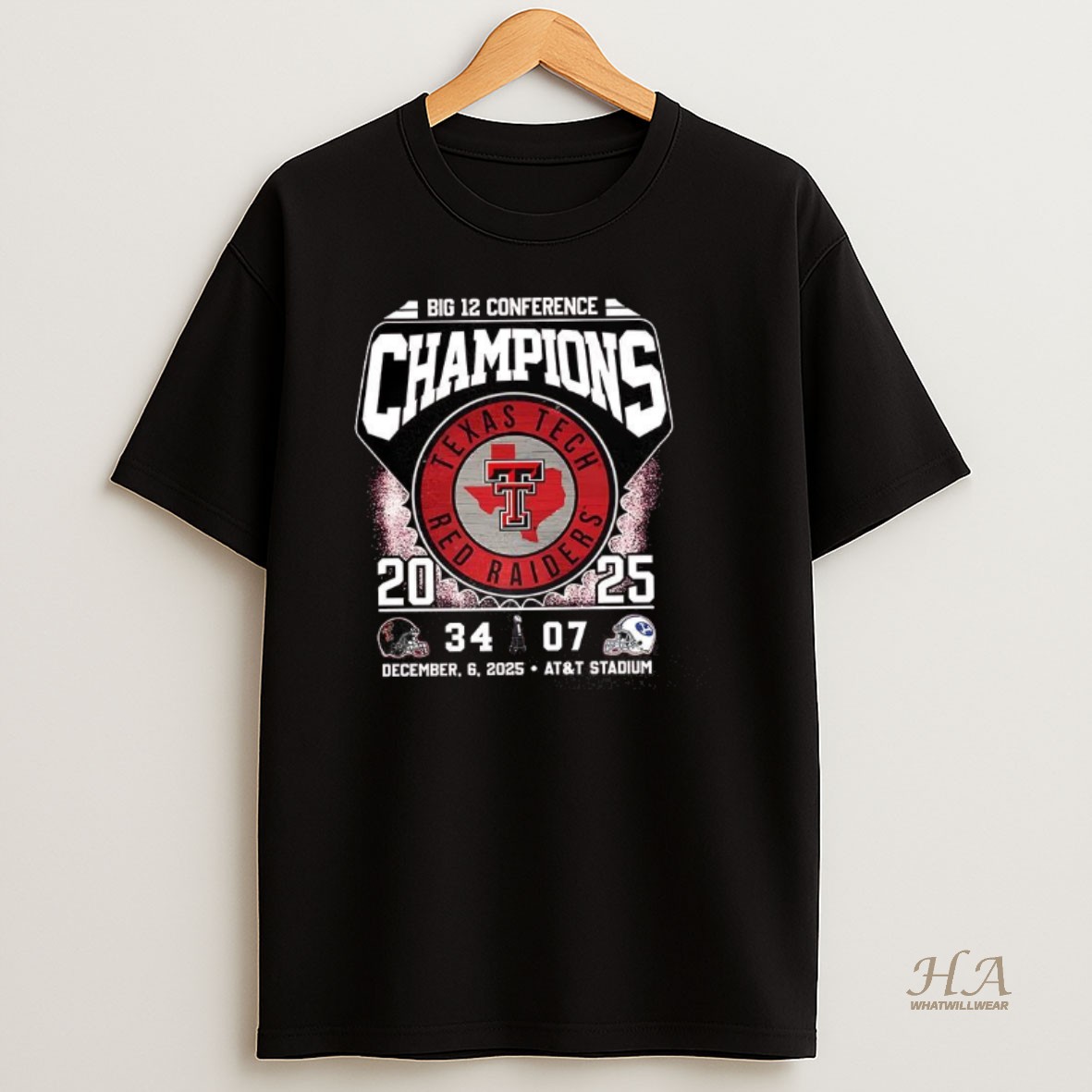 Official Texas Tech Red Raiders Vs Byu 2025 Big 12 Conference Champions T Shirt