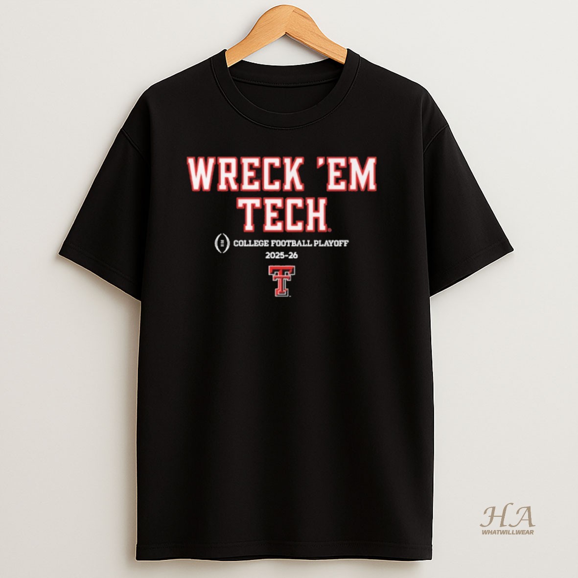 Official Texas Tech Wreck Em Tech 2025 College Football Playoffs T Shirt