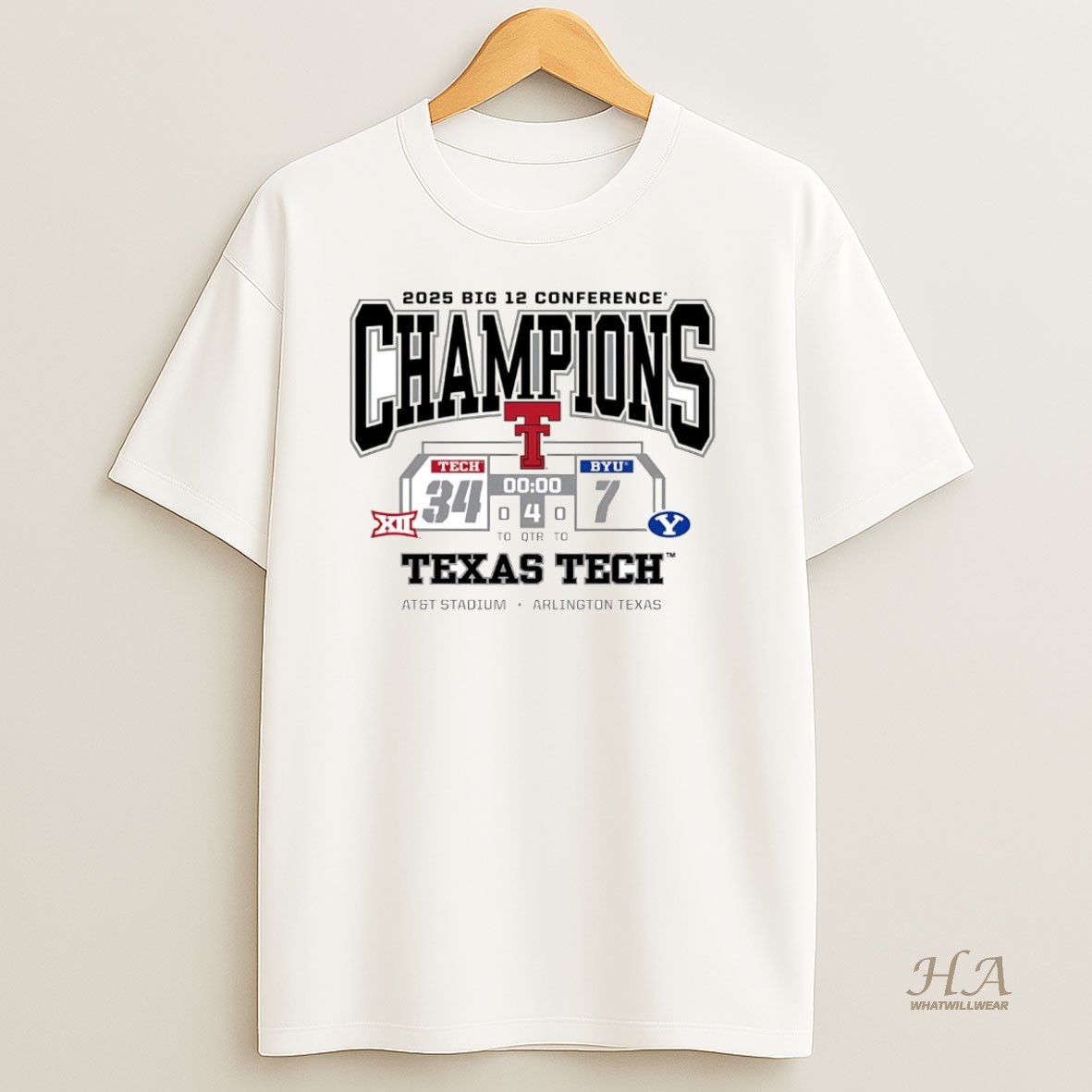 Official Texas Tech Football 2025 Big 12 Conference Champions Beat Byu Cougars T Shirt