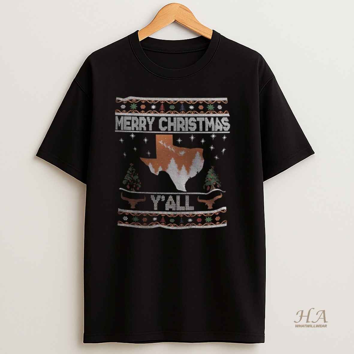 Official Texas Family Merry Christmas Yall Texas Longhorn Football Merry Xmas Shirt
