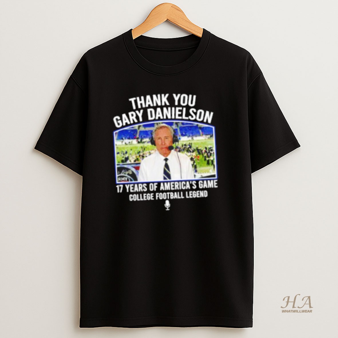 Official Thank You Gary Danielson 17 Years Of Americas Game T Shirt