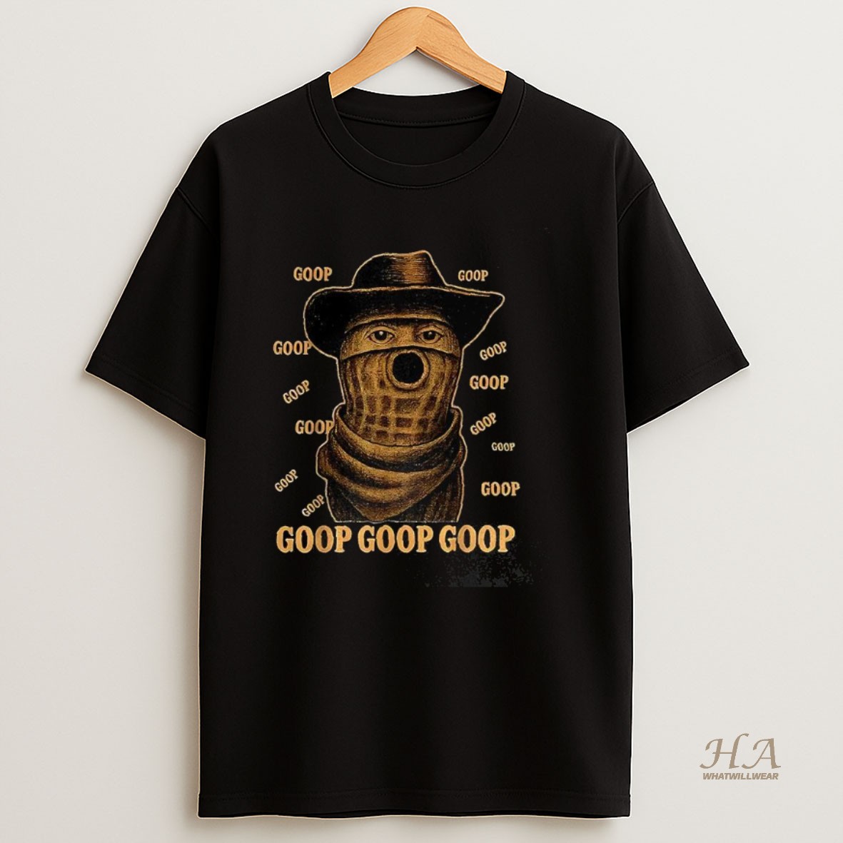 Official The Burnt Peanut Goop Cowboy Mouth Shape O Meme Shirt