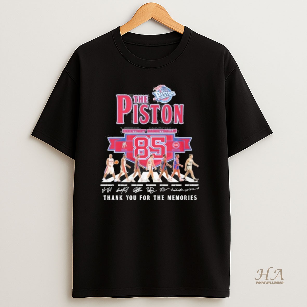 Official The Detroit Pistons Abbey Road 85th Anniversary T Shirt