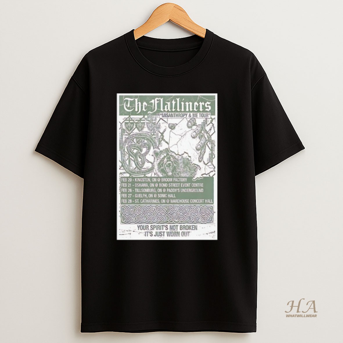 Official The Flatliners Misanthropy And Me Tour 2026 T Shirt
