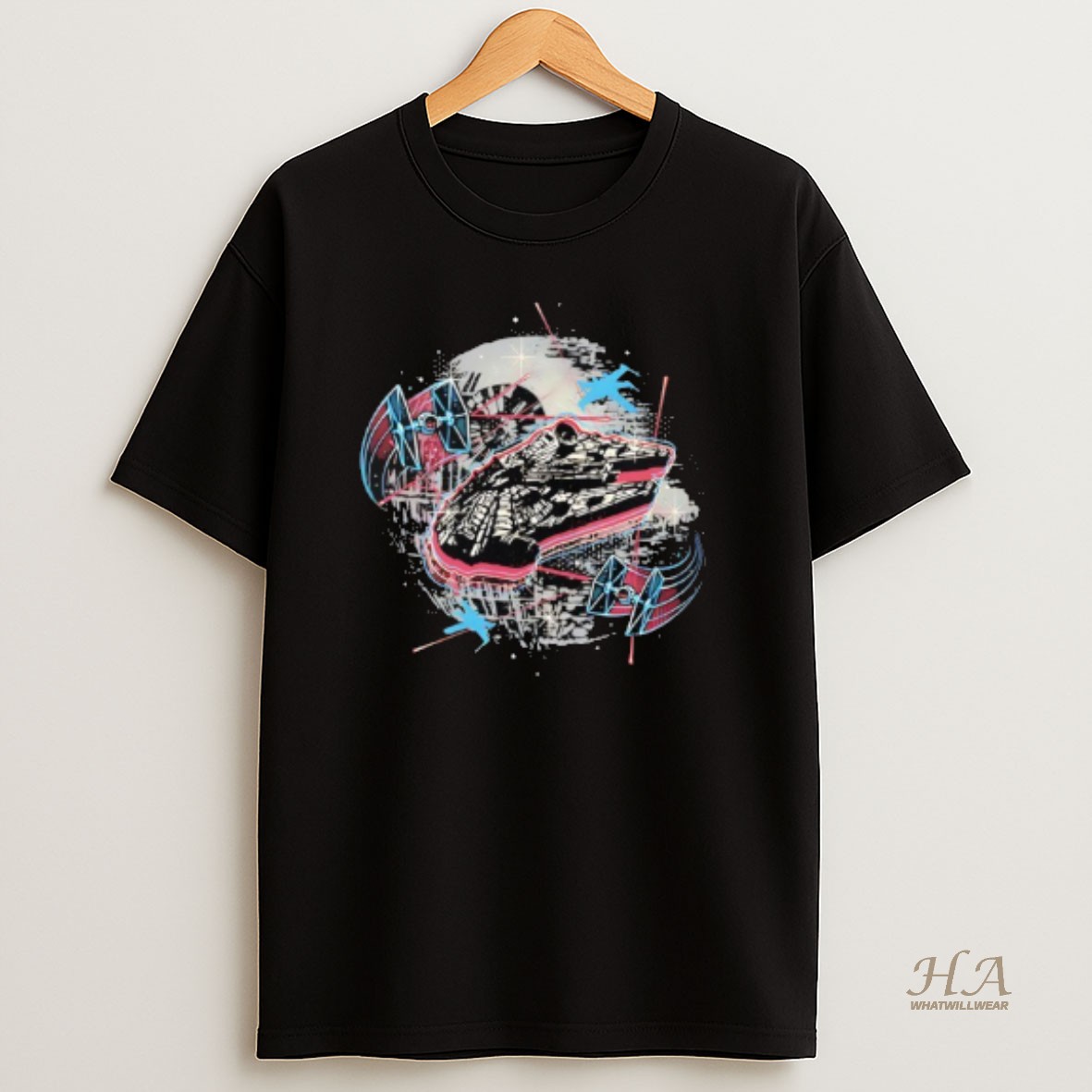 Official The Great Galactic Battle A Space Battle Featuring The Millennium Falcon T Shirt