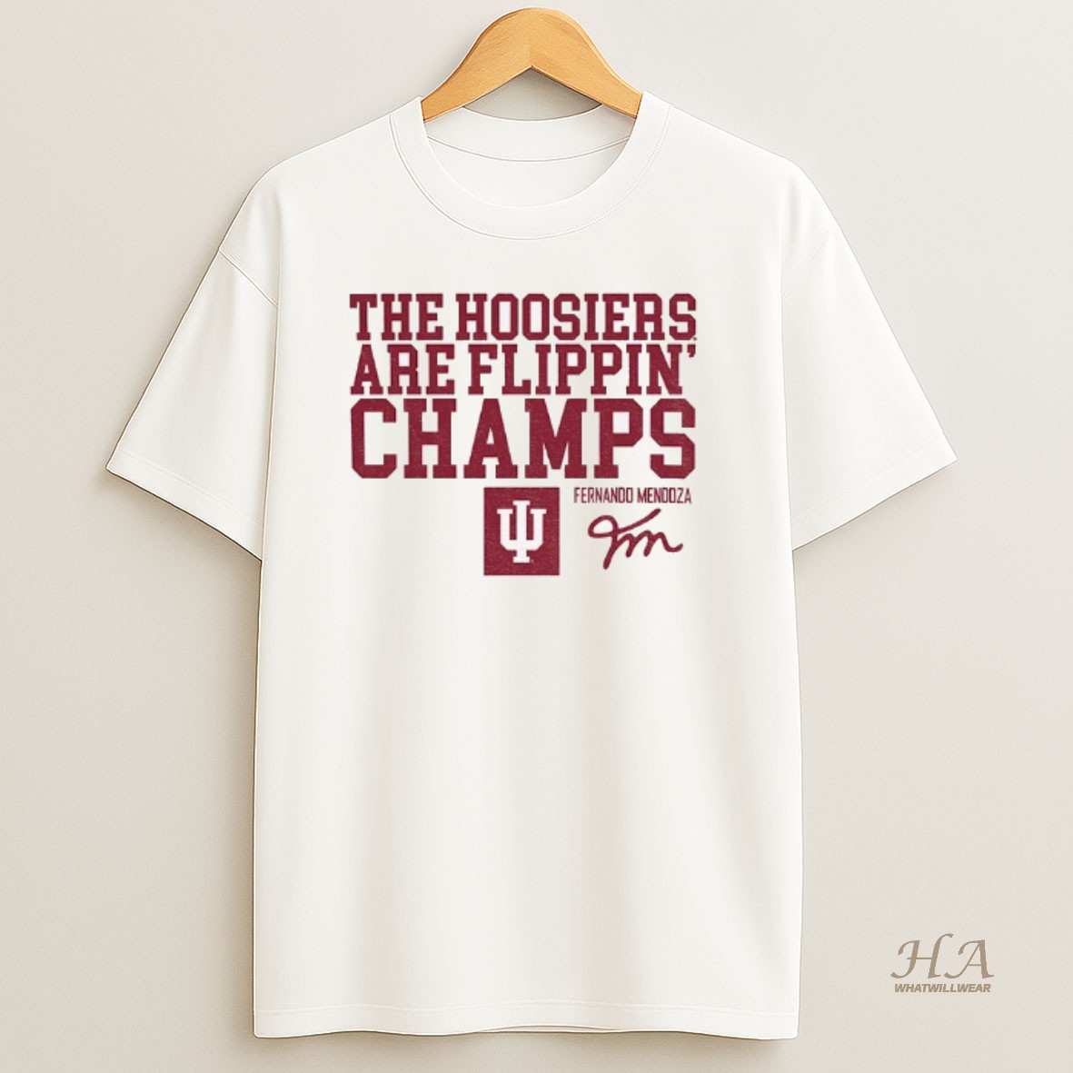 Official The Hoosiers Are Flippin Champs Indiana Hoosiers Football Signature T Shirt