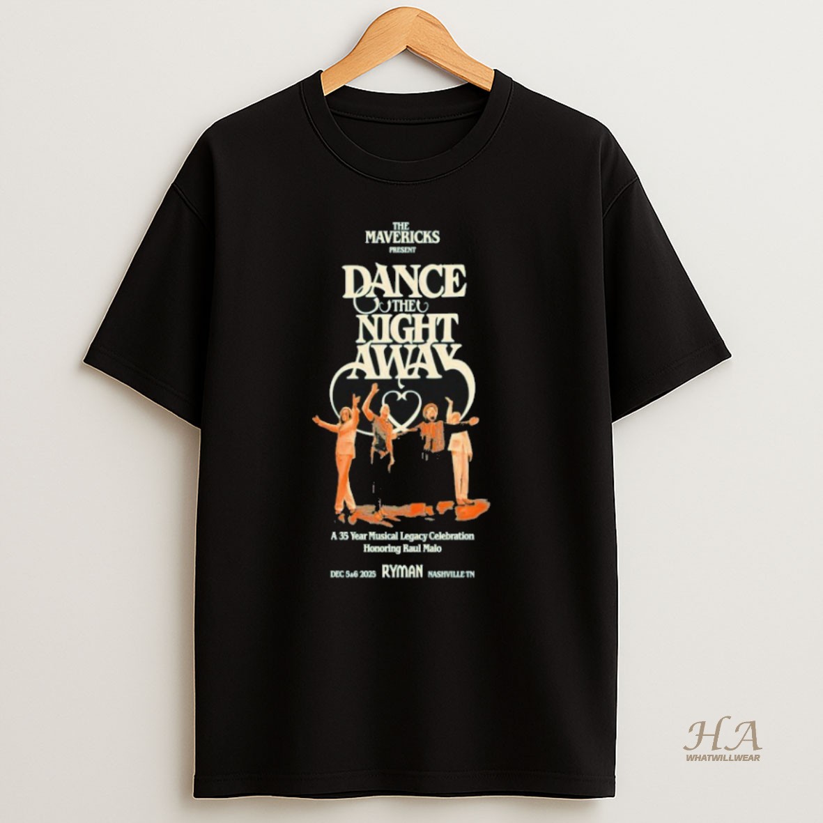 Official The Mavericks Dance The Night Away 35 Years In Nashville Tn On Dec 5 6 2025 Shirt