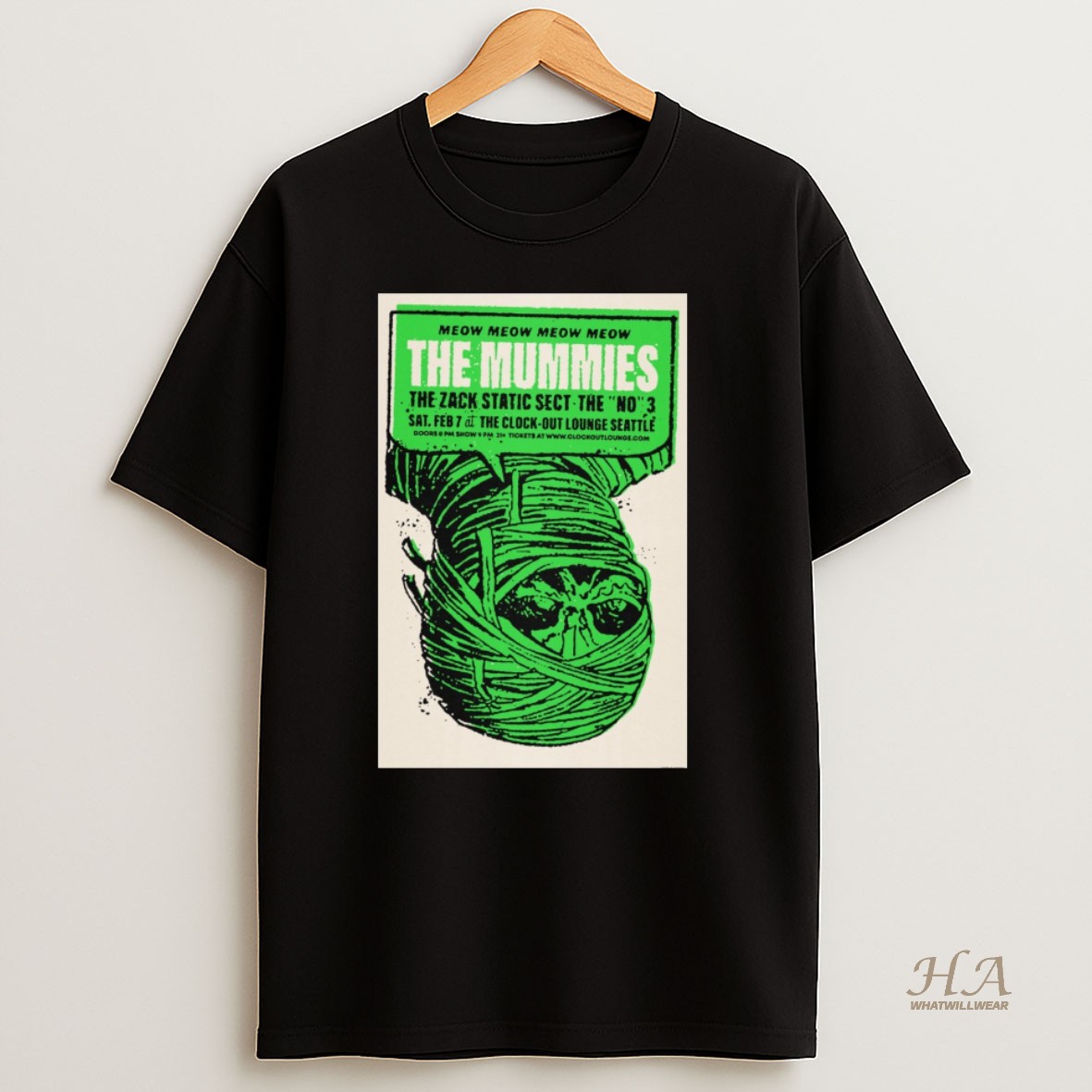 Official The Mummies February 7 2026 At Clock Out Lounge In Seattle Wa T Shirt