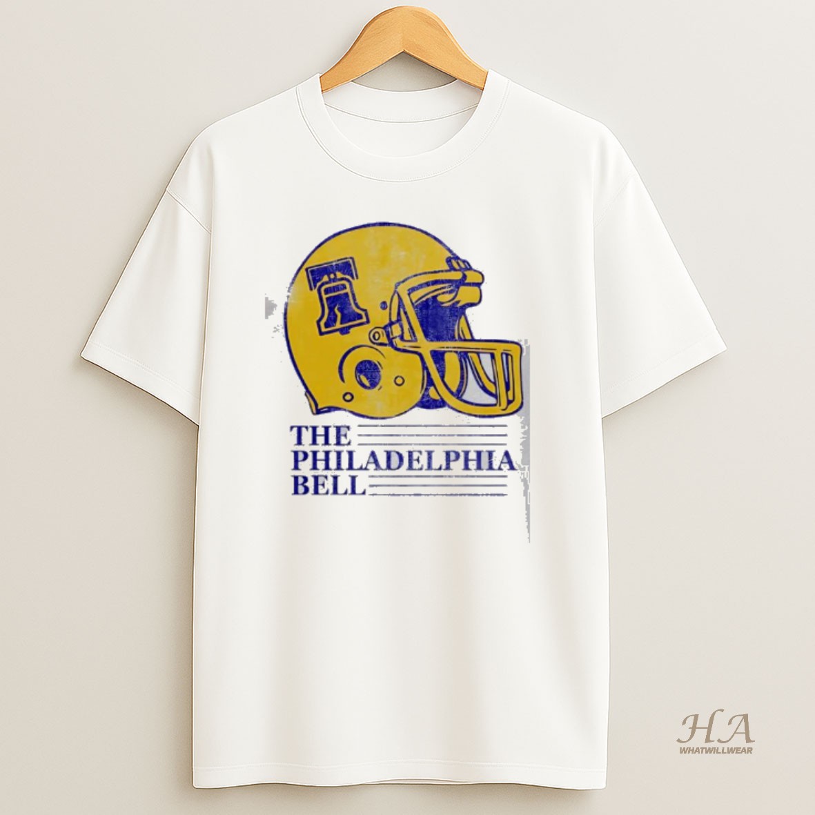 Official The Philadelphia Bell Helmet Gold T Shirt