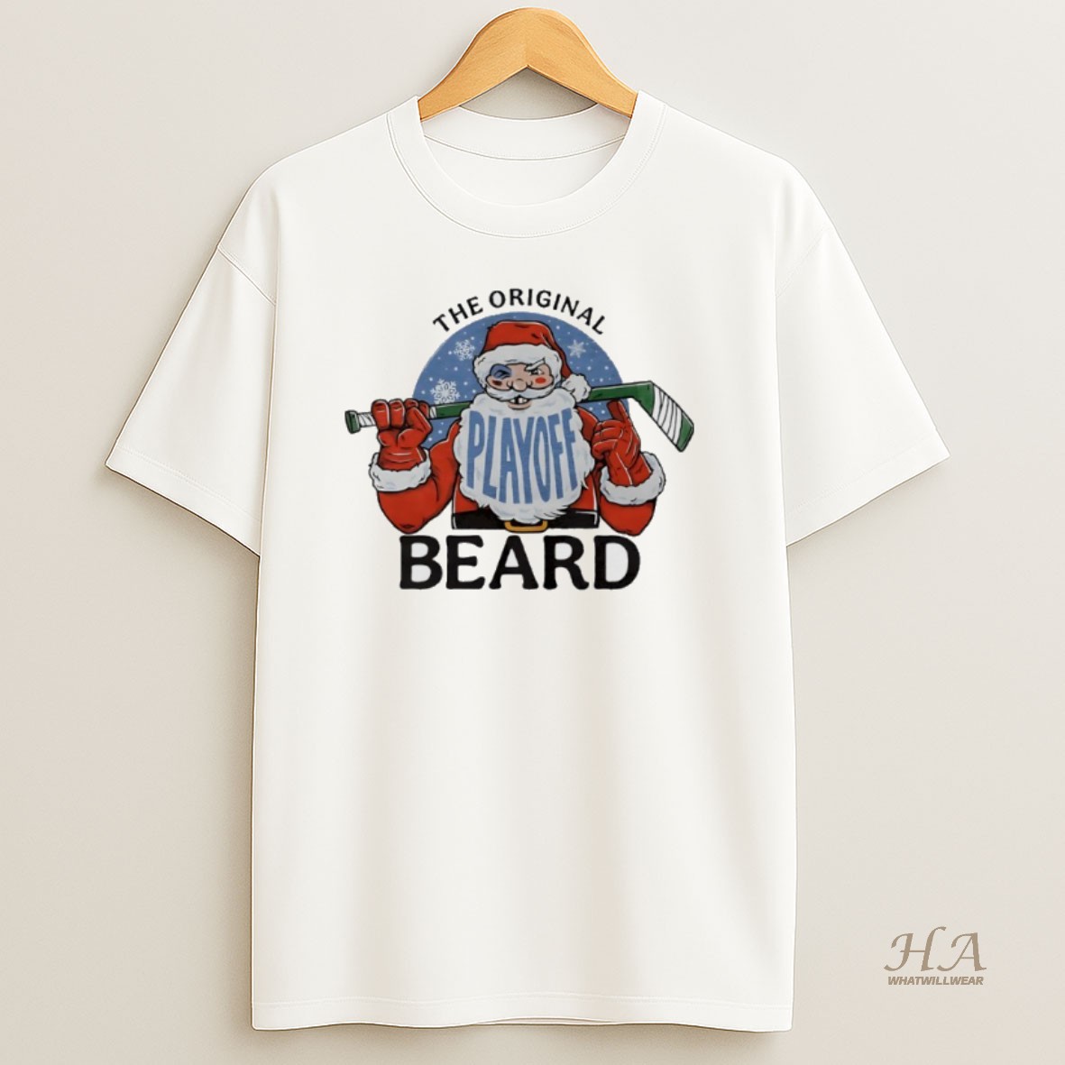 Official The Playoff Beard Santa Hockey Shirt