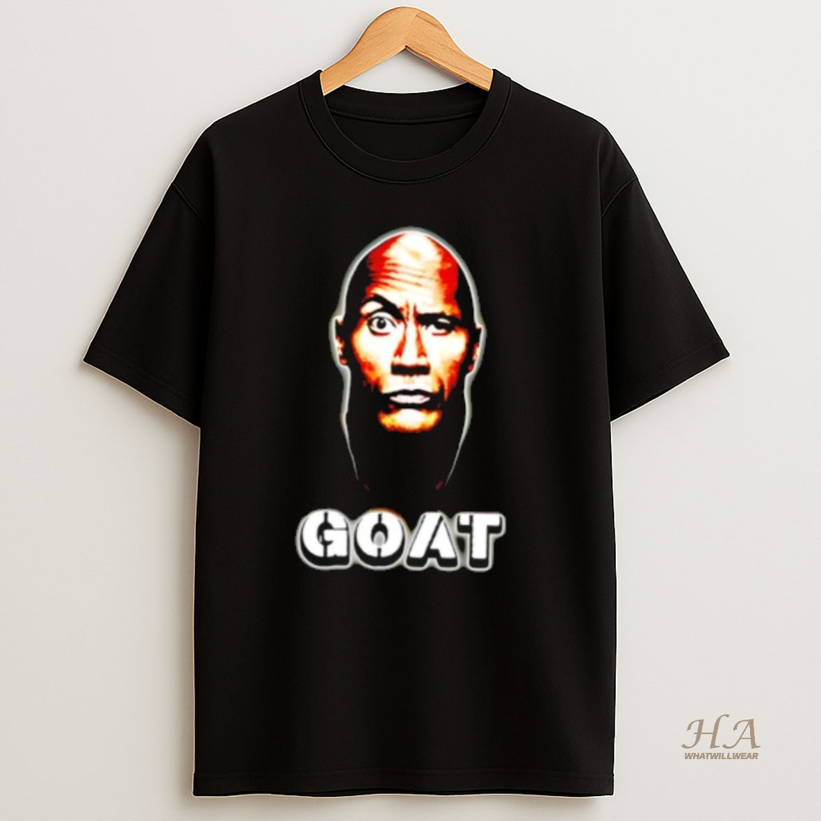 Official The Rock Johnson Face Goat T Shirt