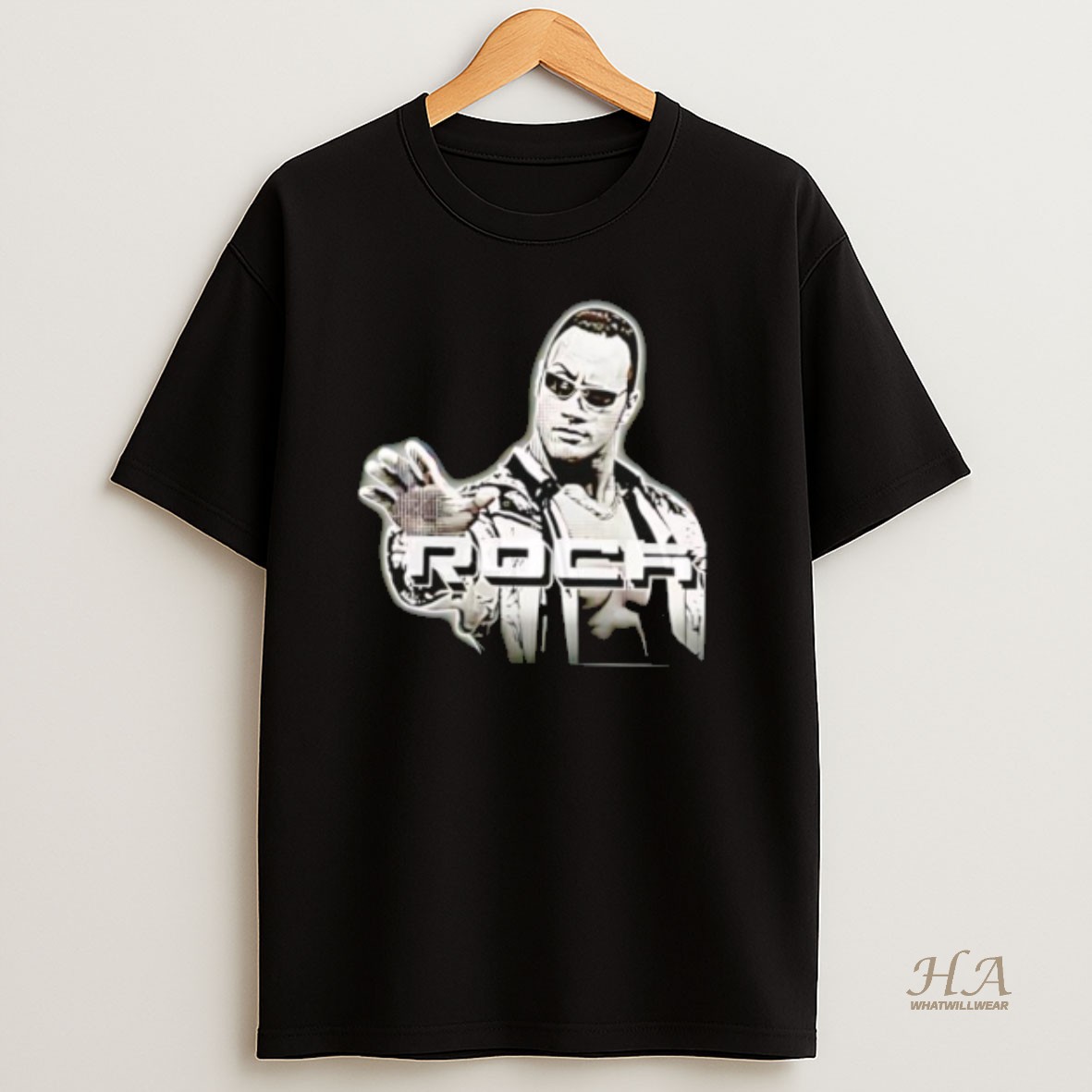 Official The Rock Johnson Halftone 90s Vintage T Shirt