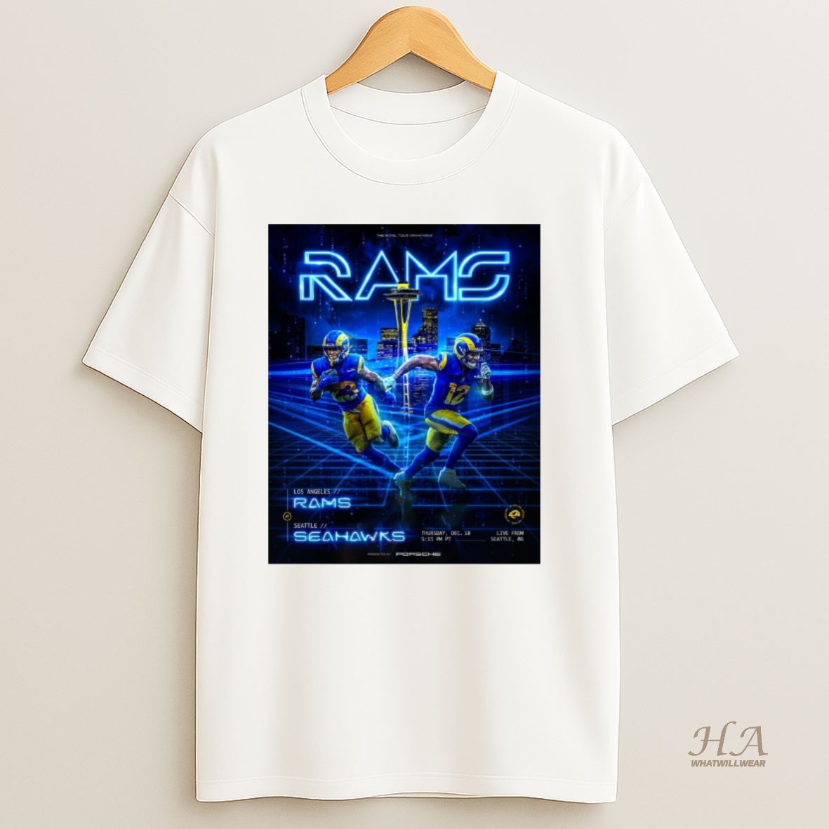 Official The Royal Tour Los Angeles Rams Vs Seattle Seahawks Nfl Game December 18 2025 Seattle Wa T Shirt