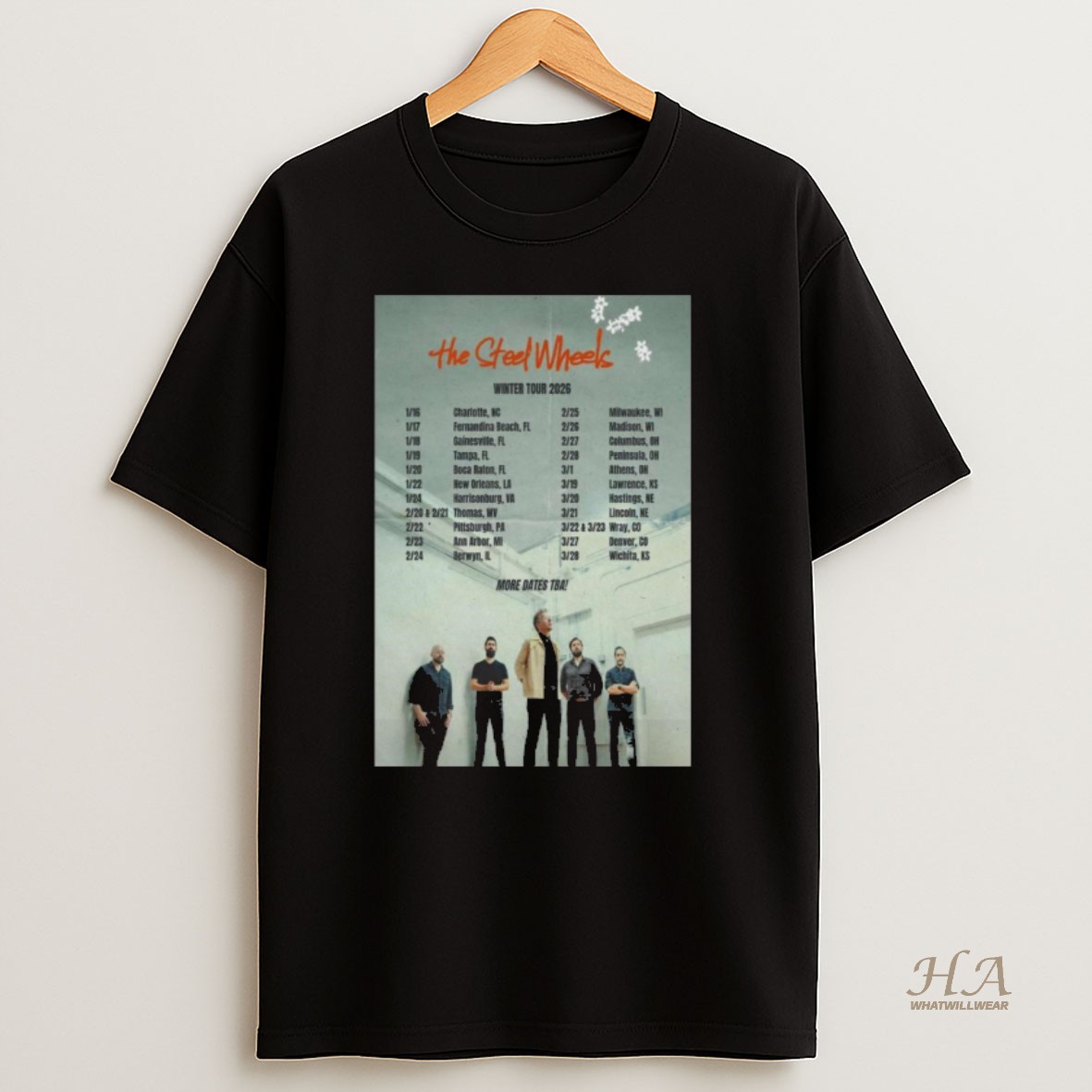 Official The Steel Wheels Winter Tour 26 T Shirt