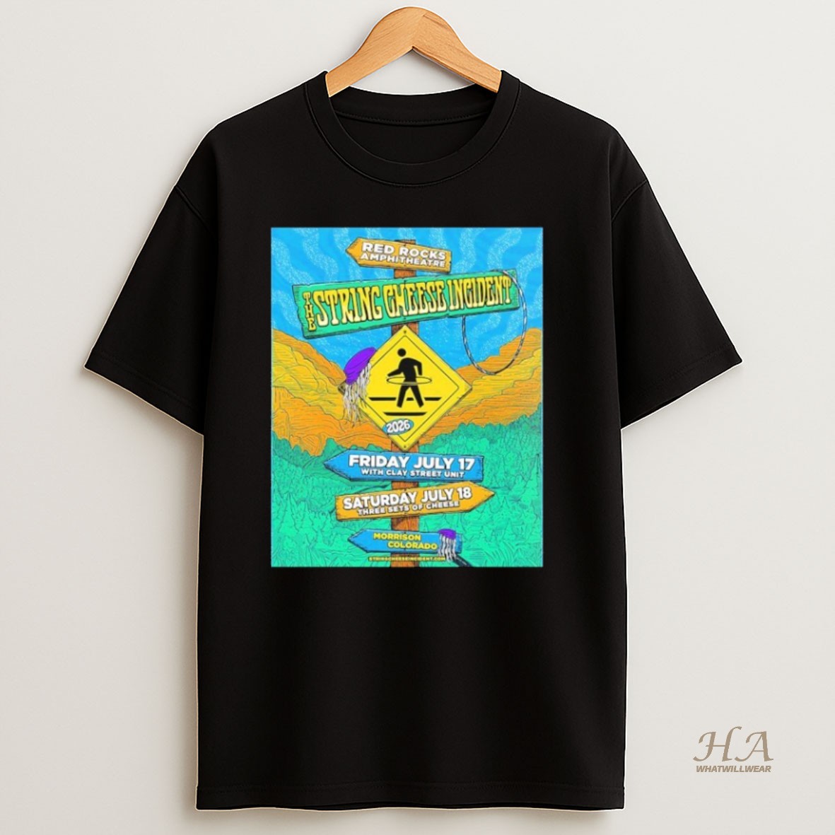 Official The String Cheese Incident Live At Red Rocks Amphitheatre In Morrison Colorado From July 17 To 18 2026 Shirt