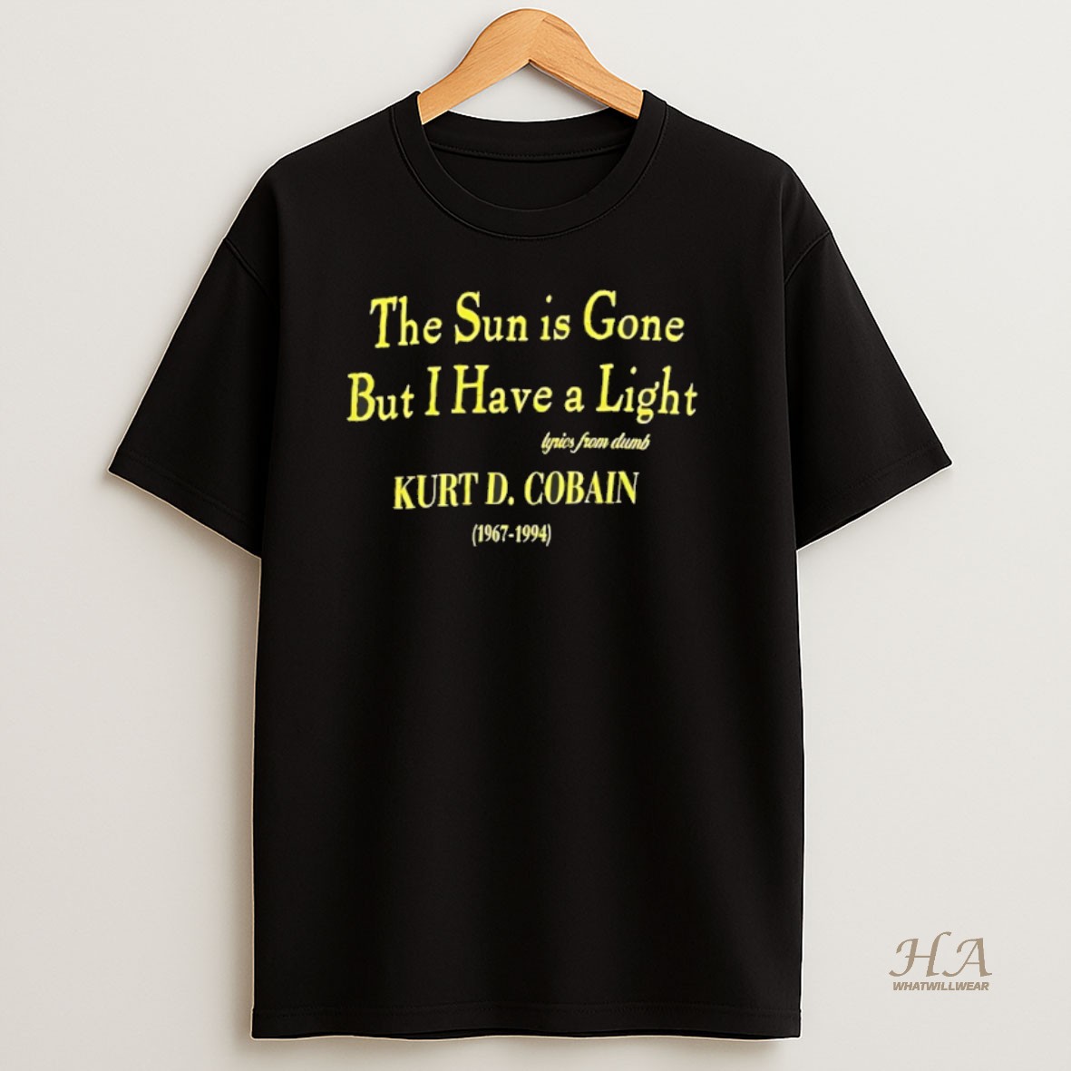 Official The Sun Is Gone But I Have A Light Kurt D Cobain Shirt