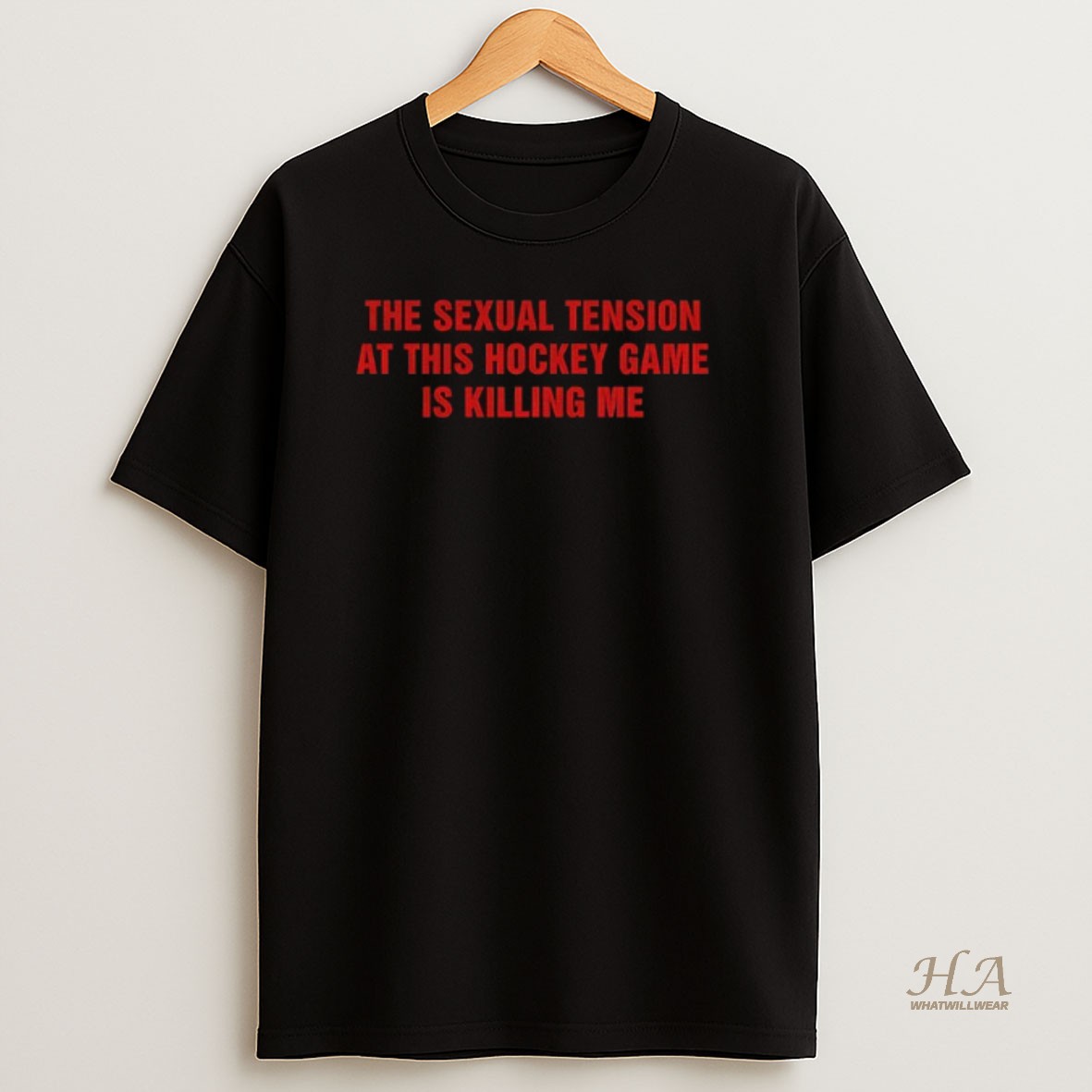 Official The Sexual Tension In This Hockey Game Is Killing Me Baby T Shirt