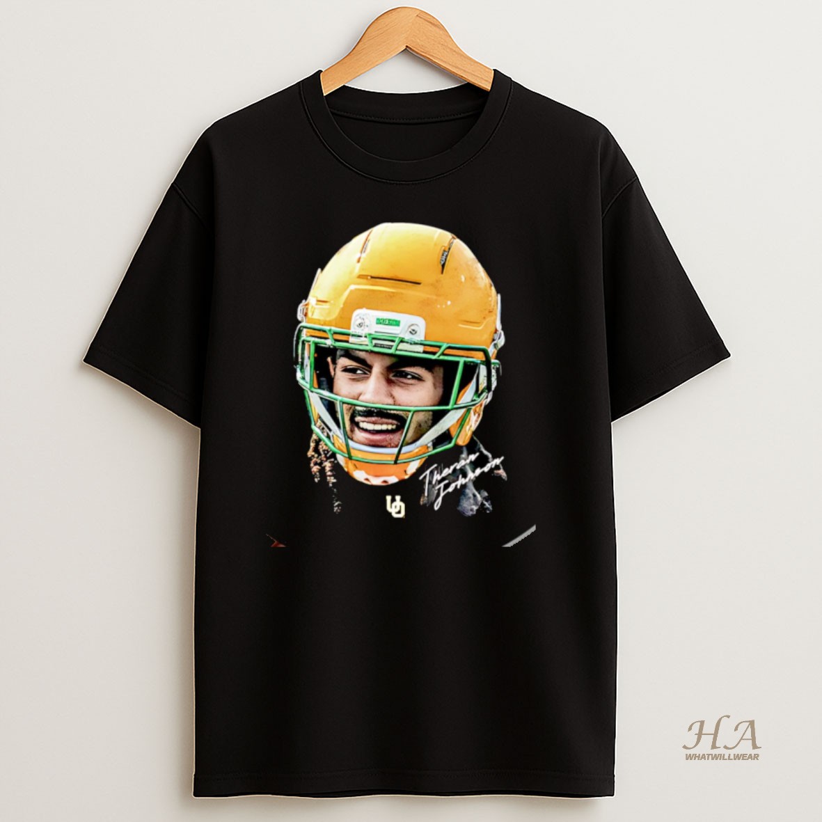 Official Theran Johnson Oregon Football Game Face Christmas Shirt