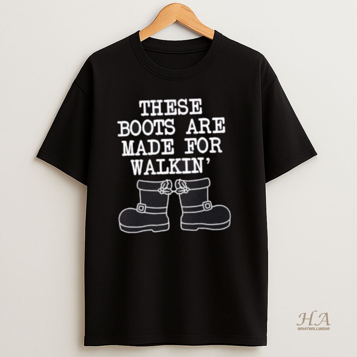 Official These Boots Are Made For Walkin Christmas T Shirt