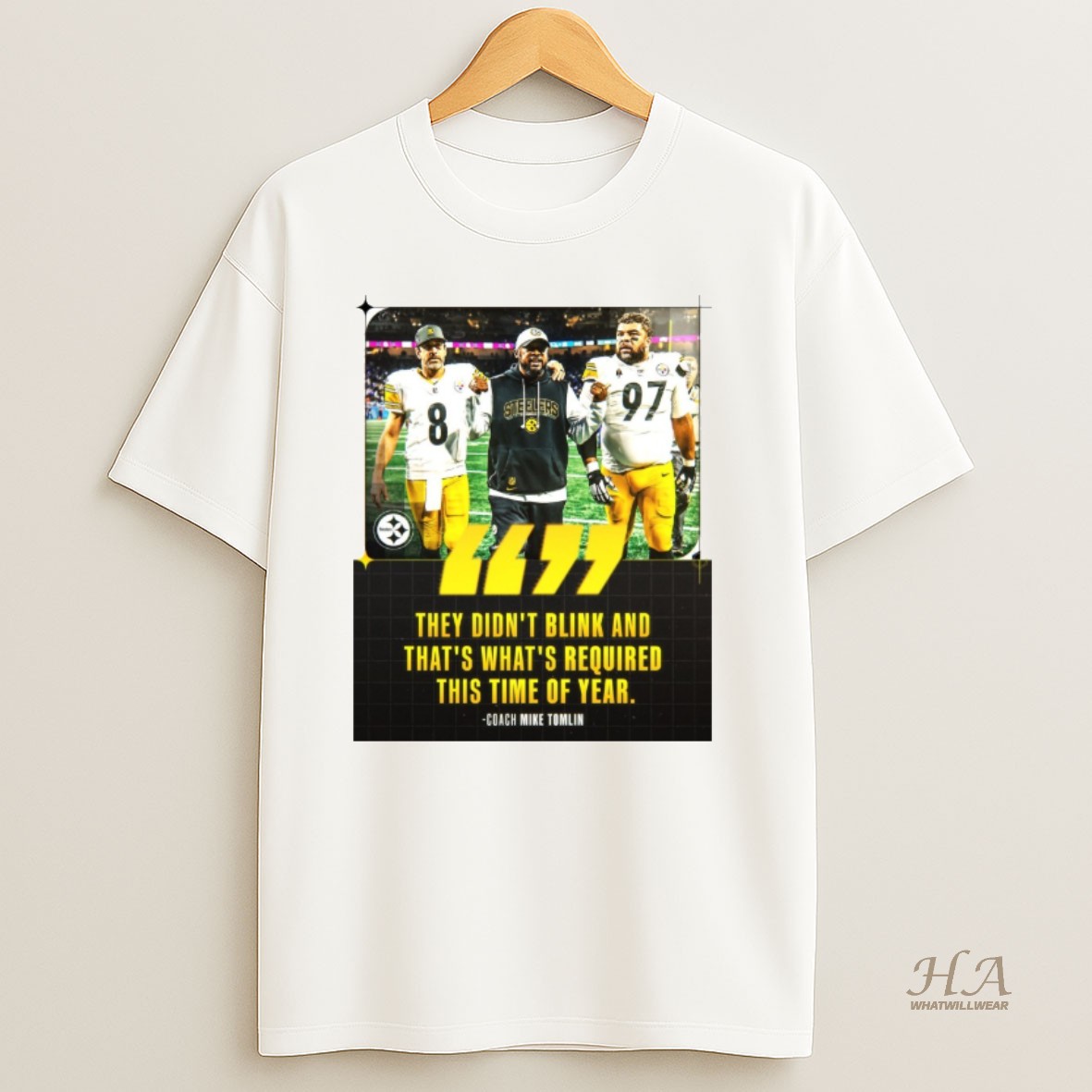 Official They Didnt Blink And Thats Whats Required This Time Of Year Coach Mike Tomlin T Shirt