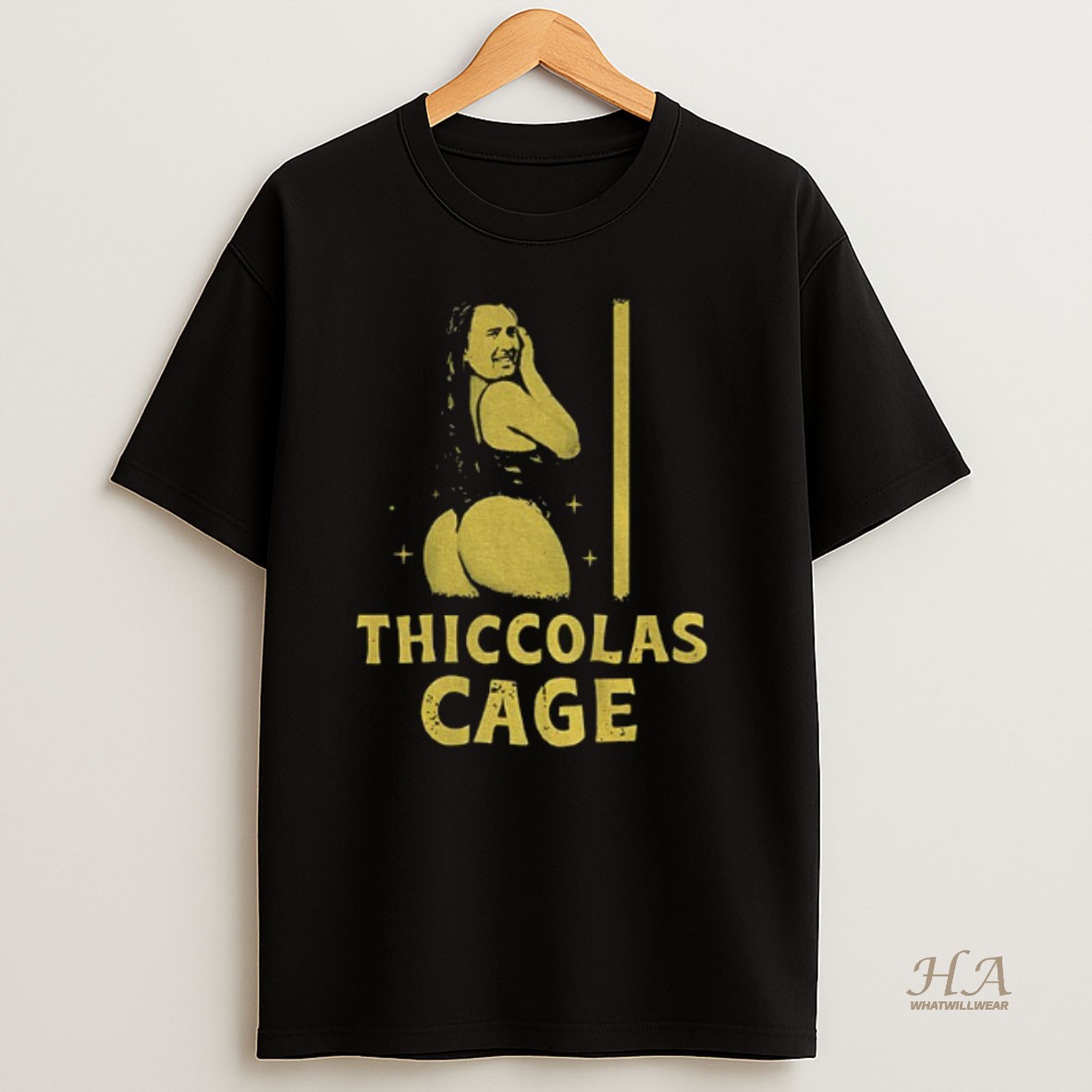 Official Thiccolas Cage Funny Meme Dark Shirt