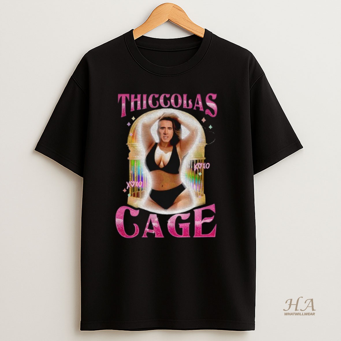 Official Thiccolas Cage Meme Funny Gag Shirt