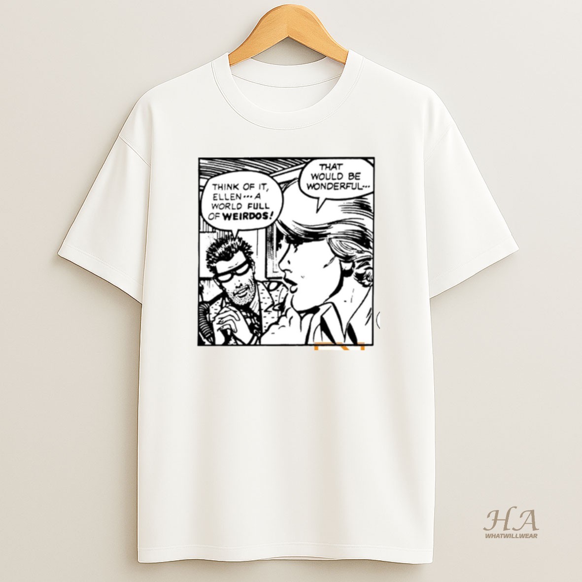 Official Think Of It Ellen A World Full Of Weirdos T Shirt