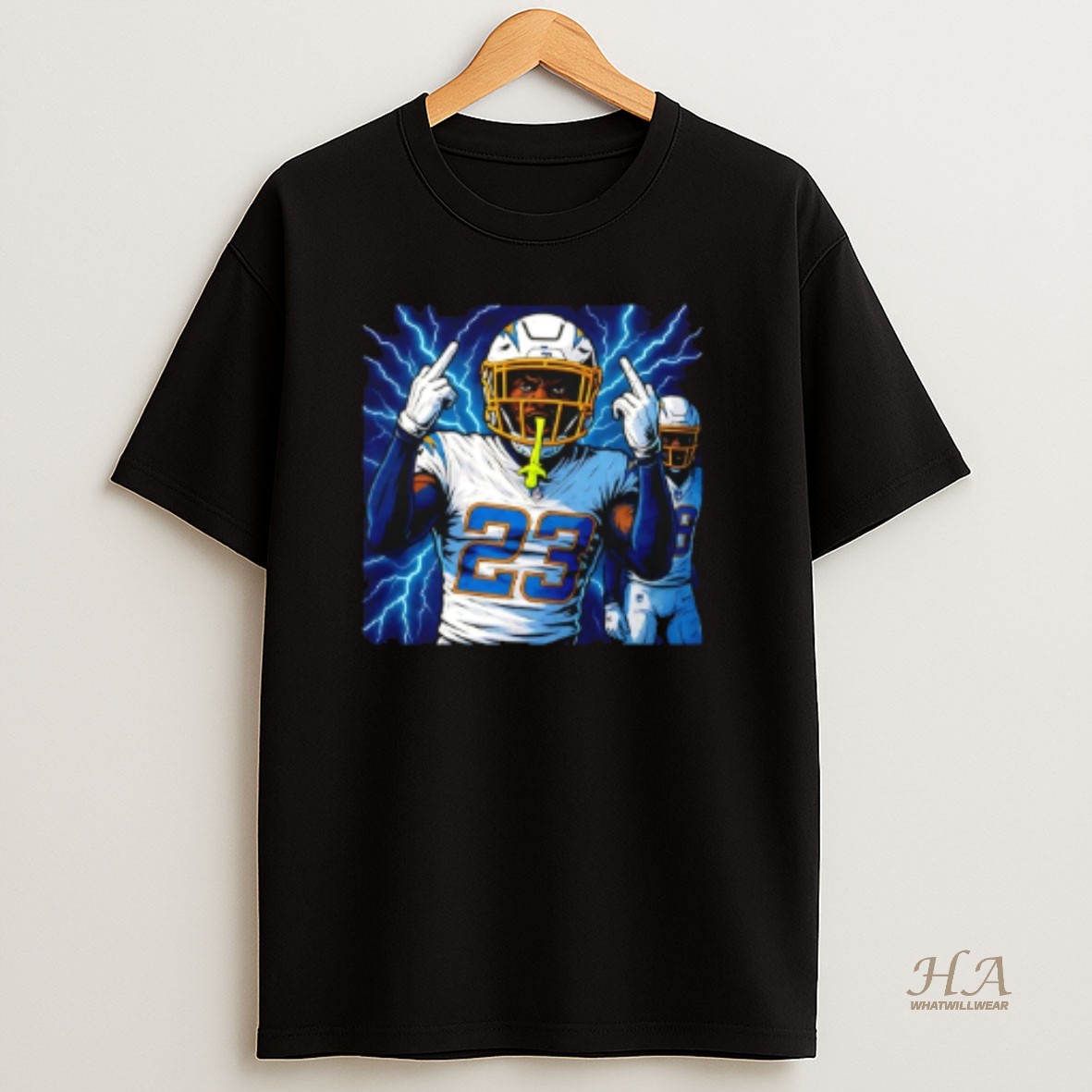 Official Tony Jefferson Los Angeles Chargers Middle Finger T Shirt